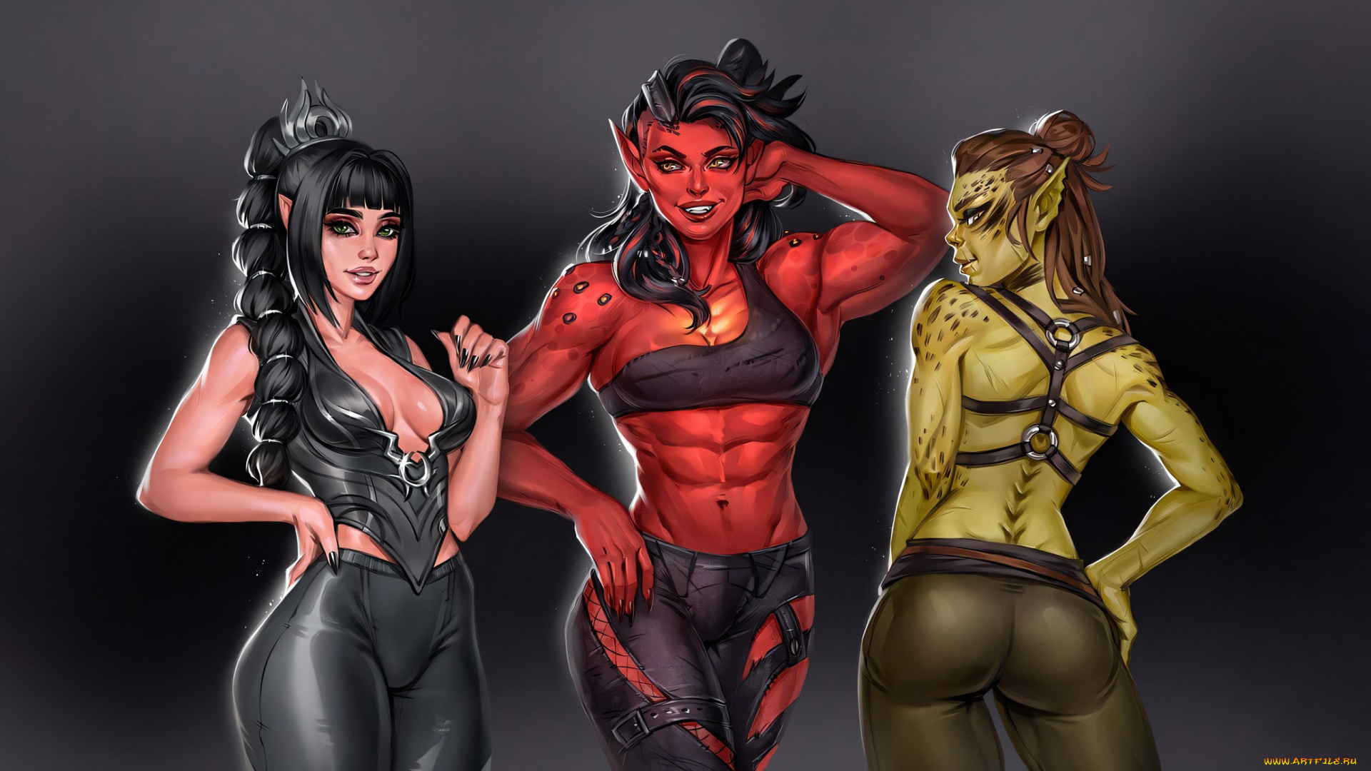 видео, игры, baldur`s, gate, ііi, baldurs, gate, 3, karlach, shadowheart, laezel