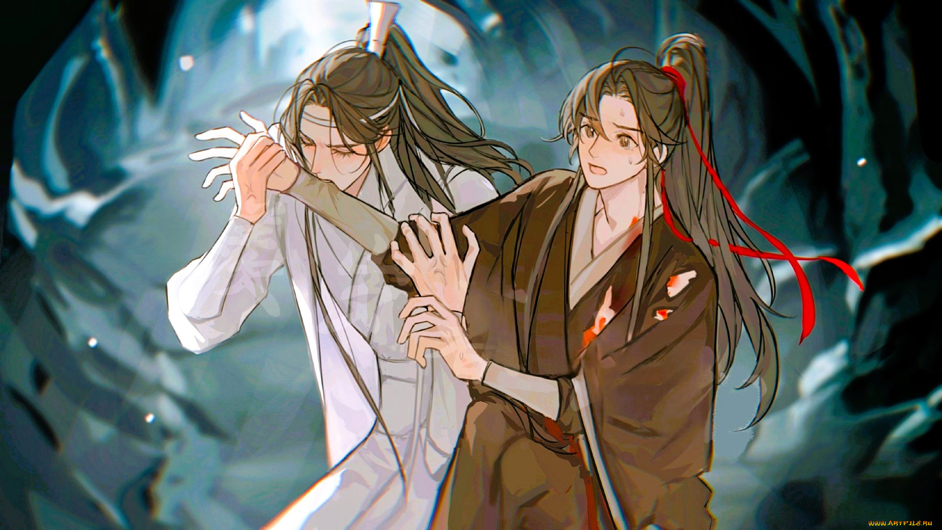 аниме, mo, dao, zu, shi, лань, ваннци, вэй, усянь, укус