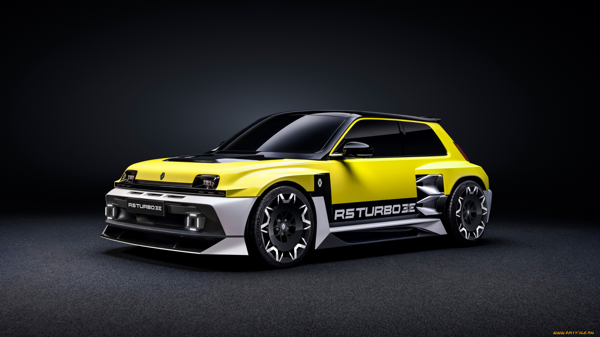 автомобили, renault, 5, turbo, 3e, 2025, жeлтый
