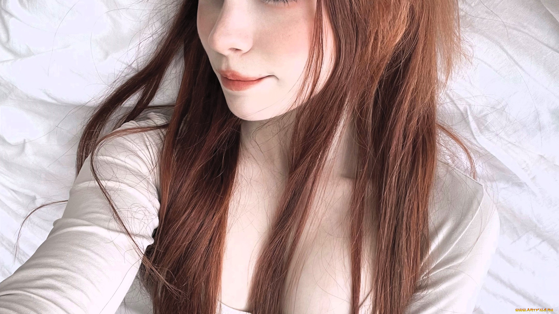 девушки, tenletters, шатенка, лицо, подушки