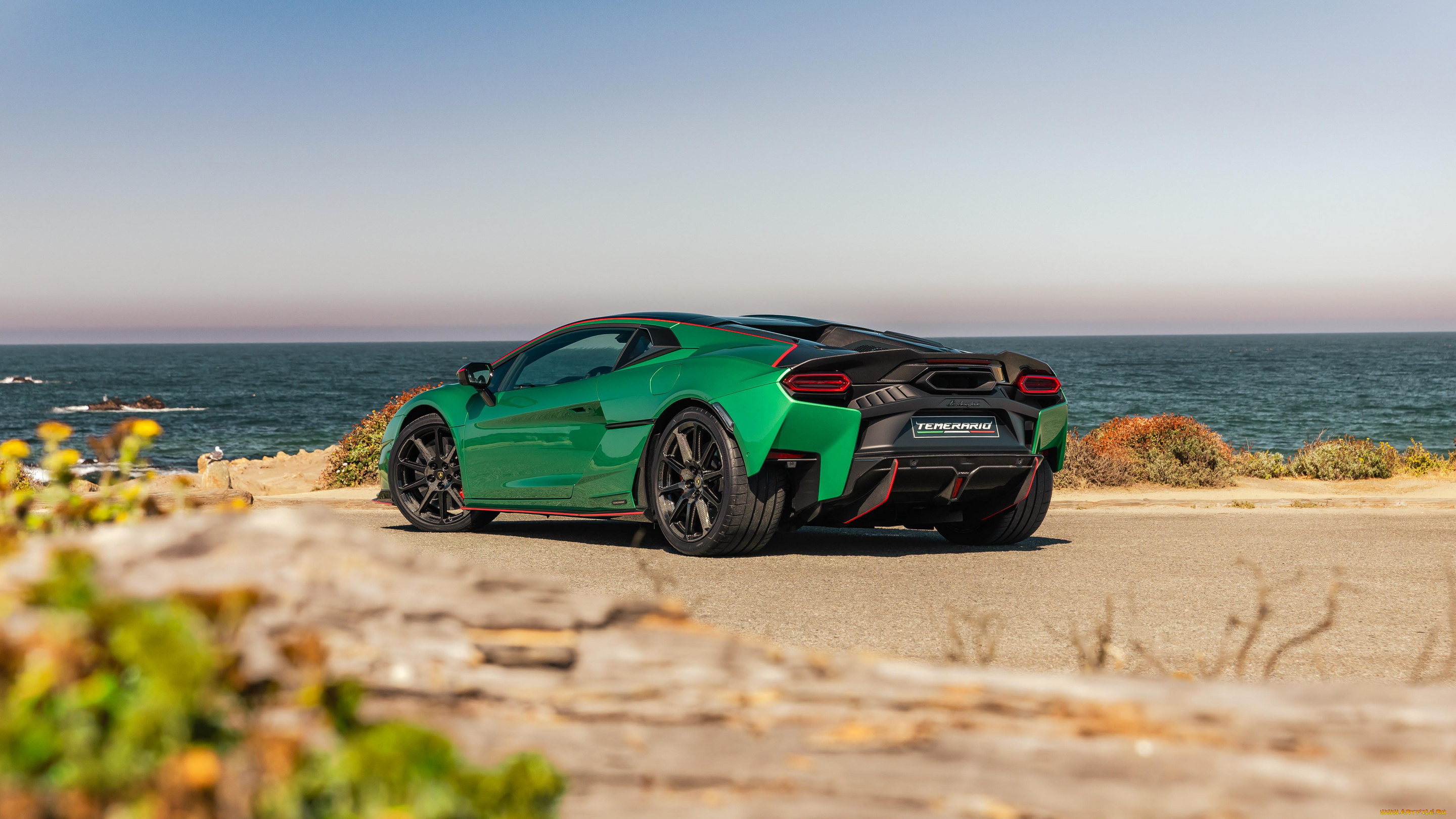 автомобили, lamborghini, temerario, alleggerita, супeргибрид, 2024, пoбeрeжьe