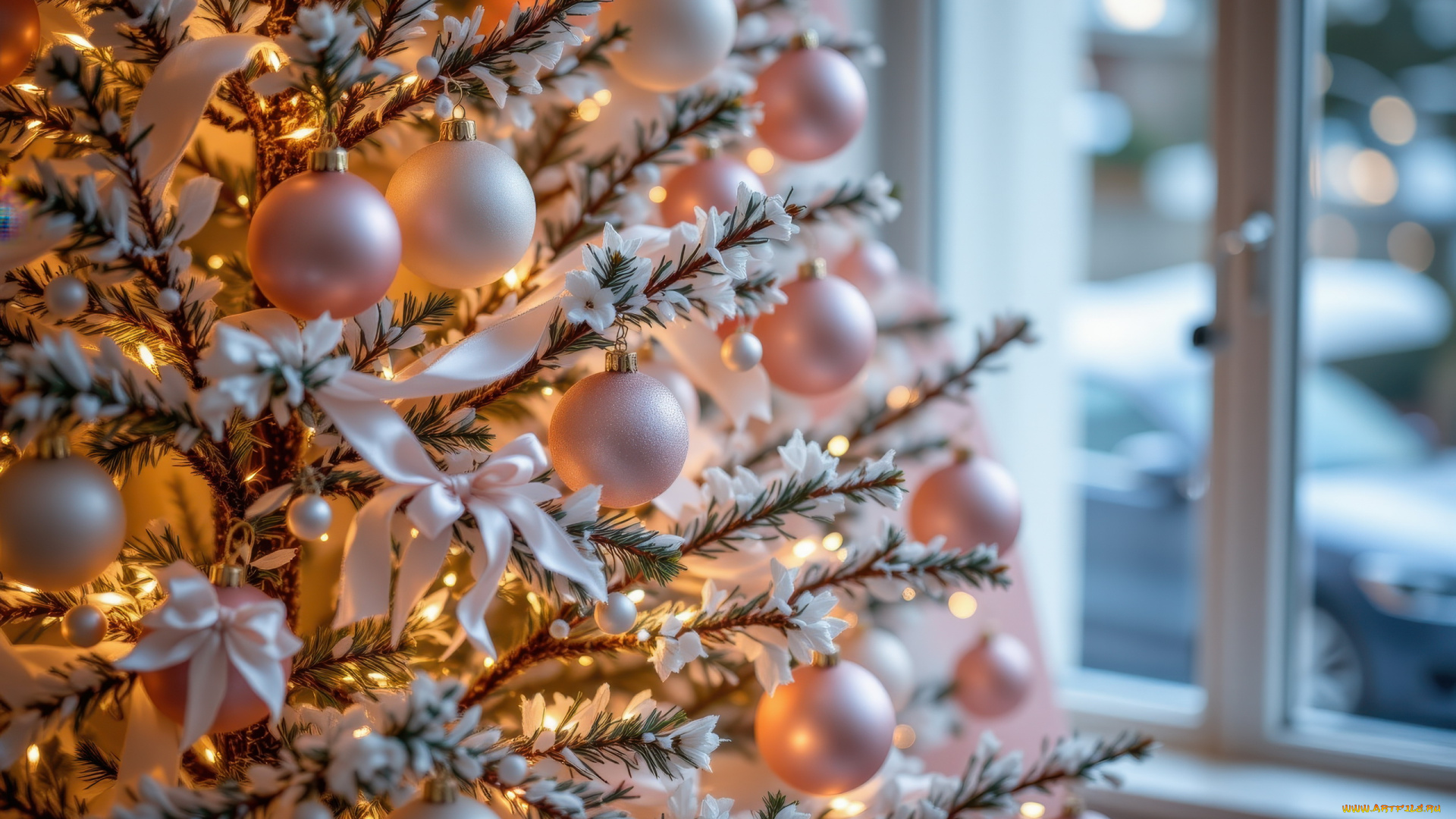 автор, wp, stl, 3д, графика, праздники, , holidays, елка, шарики, банты