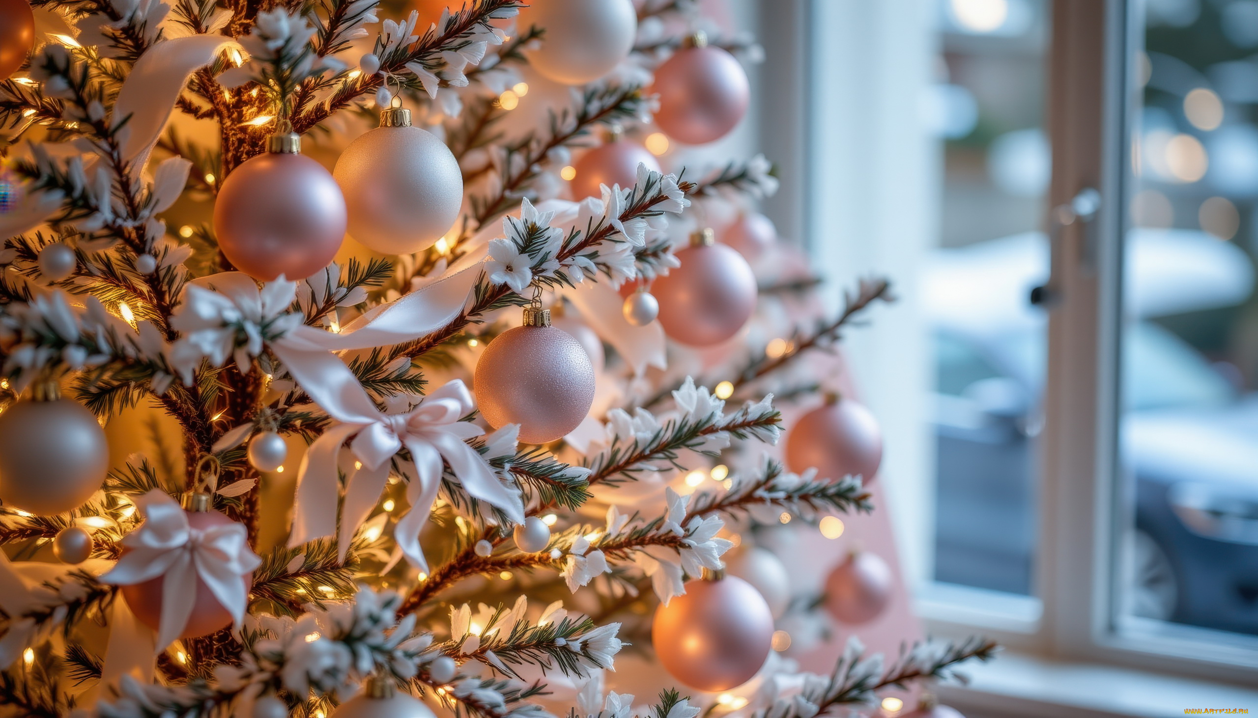 автор, wp, stl, 3д, графика, праздники, , holidays, елка, шарики, банты