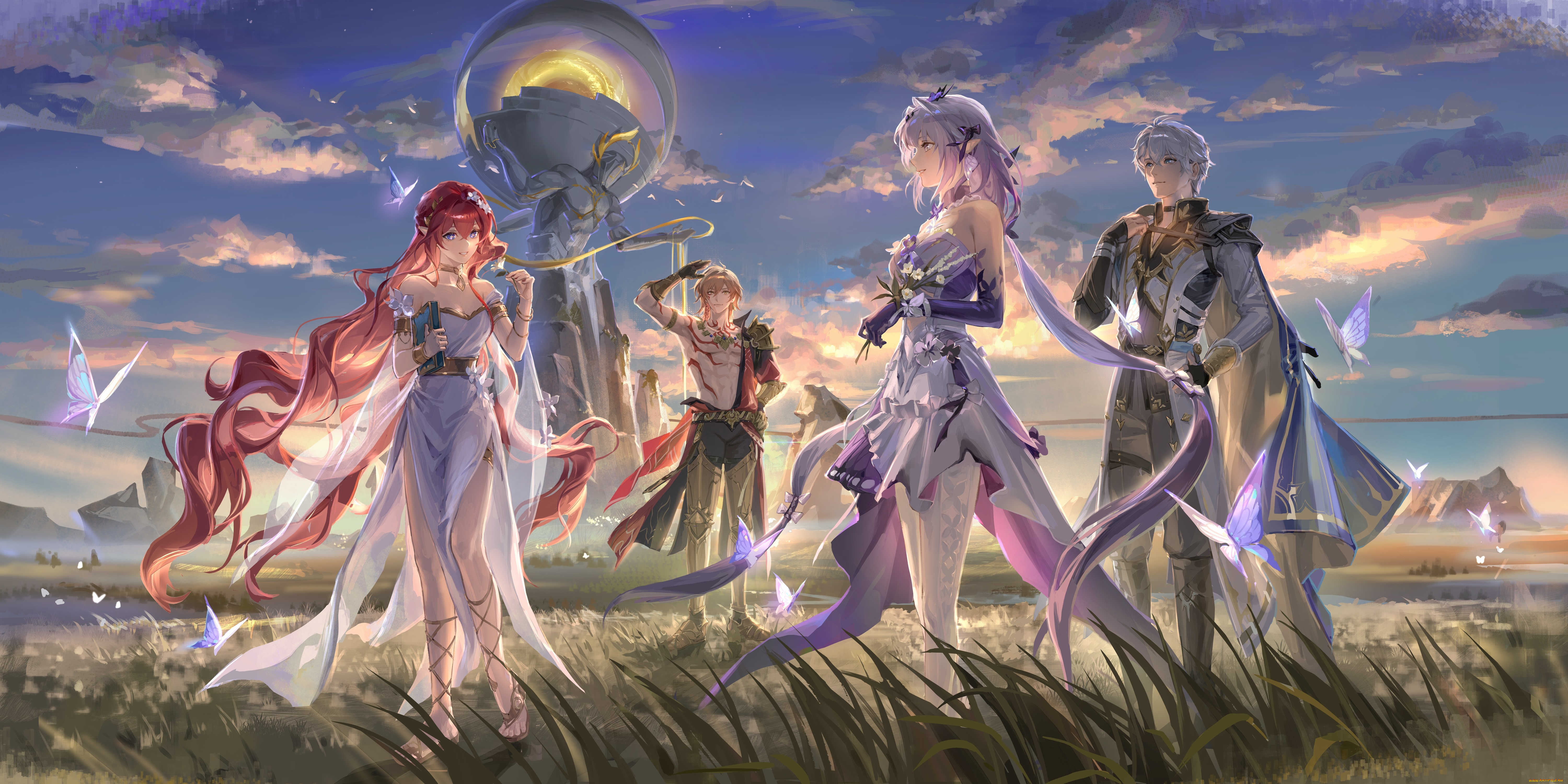 аниме, honkai, , star, rail, девушки, парни