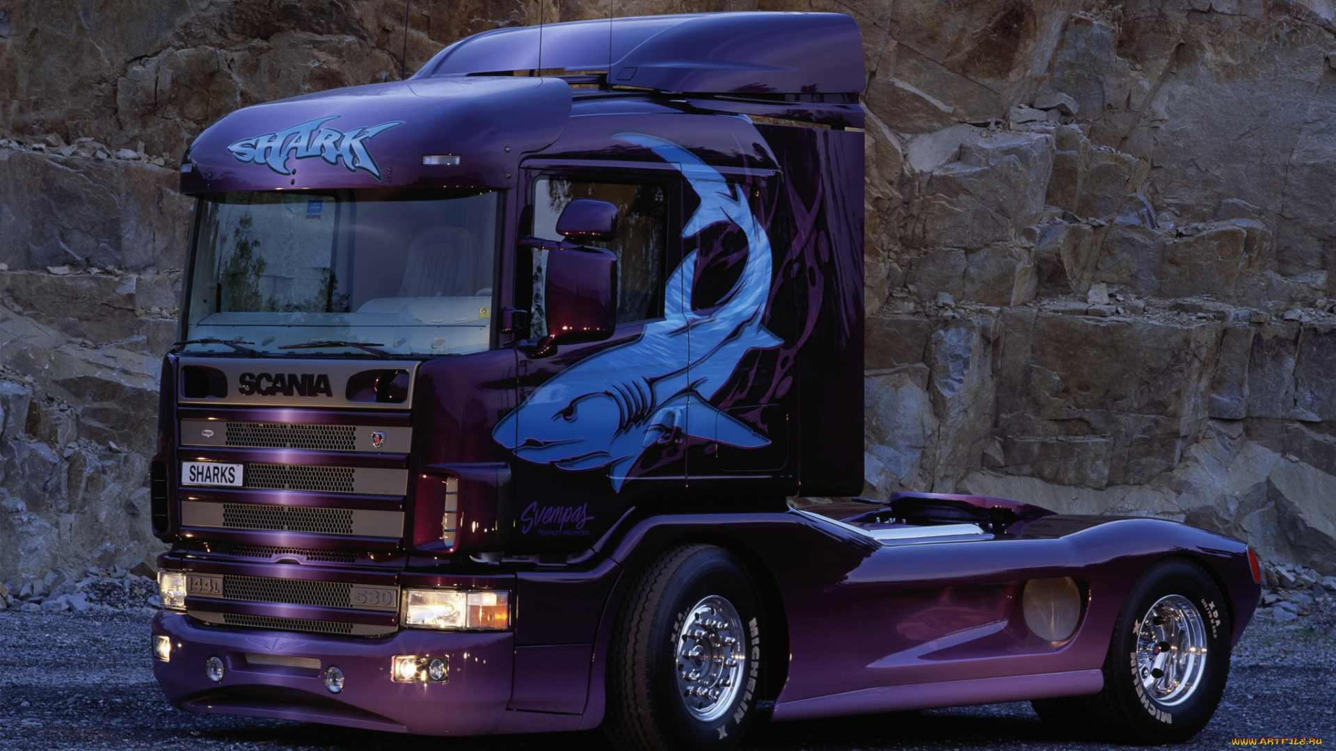 scania, 144l, 4x2, 530, the, shark, автомобили