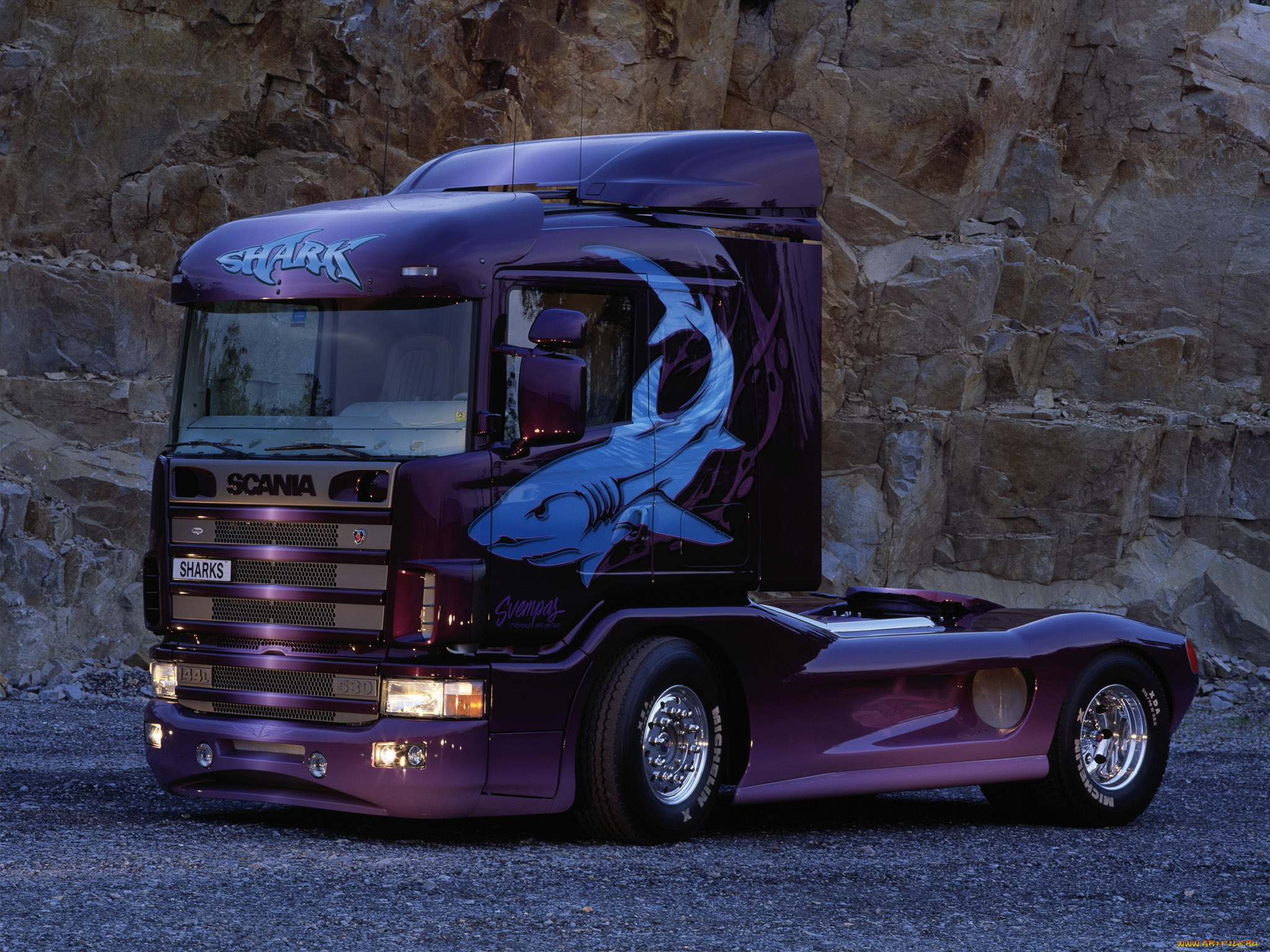 scania, 144l, 4x2, 530, the, shark, автомобили