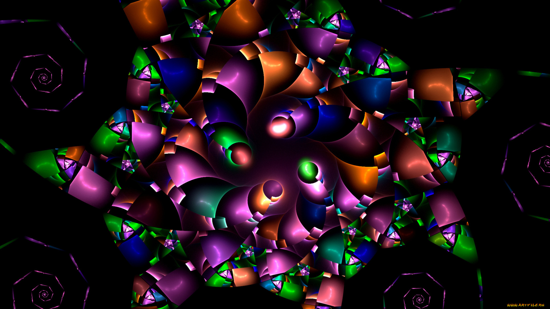 3д, графика, fractal, фракталы, фрактал, узор, фон