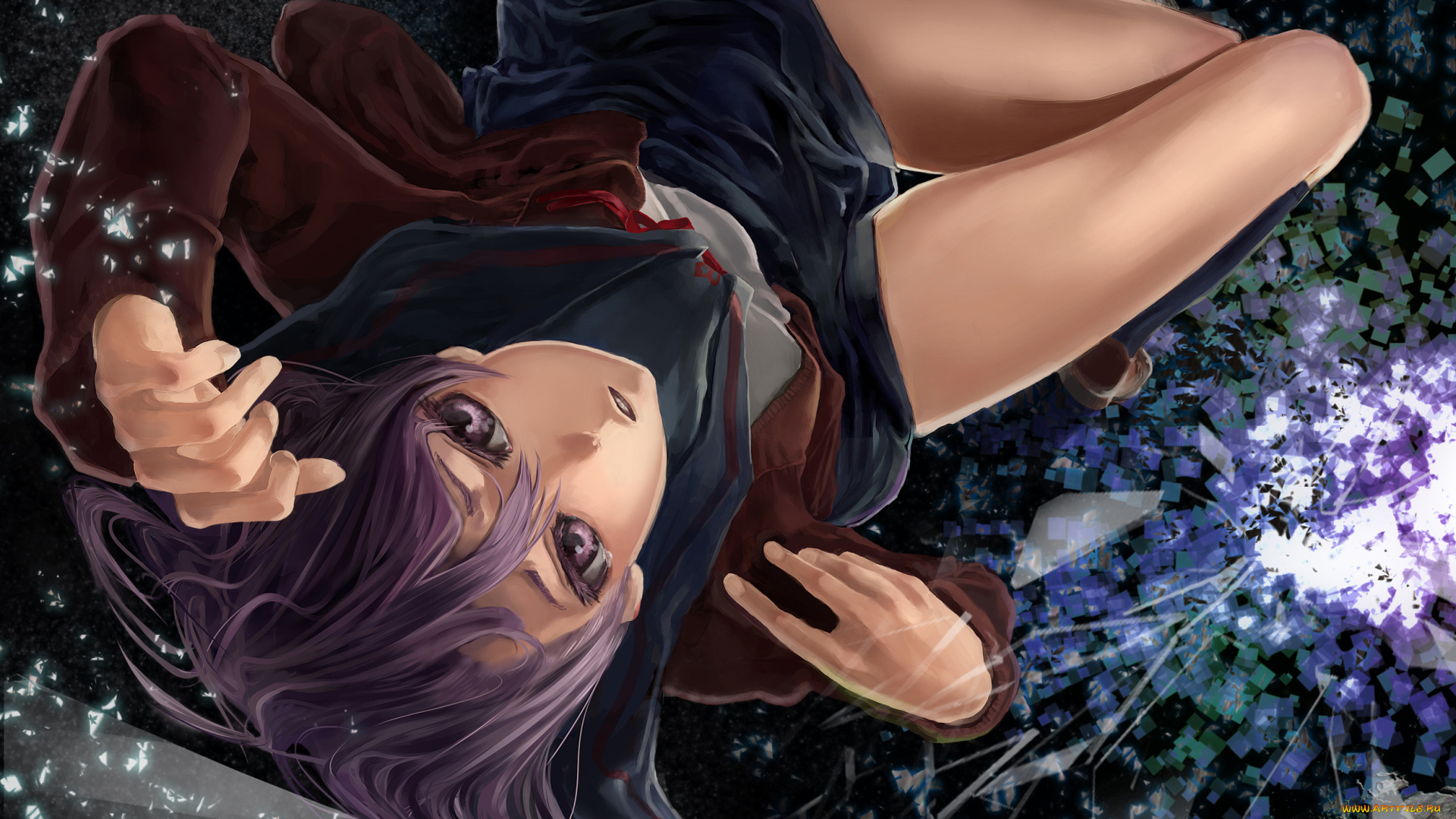 аниме, *unknown, другое, глаза, девушка, волосы, губы