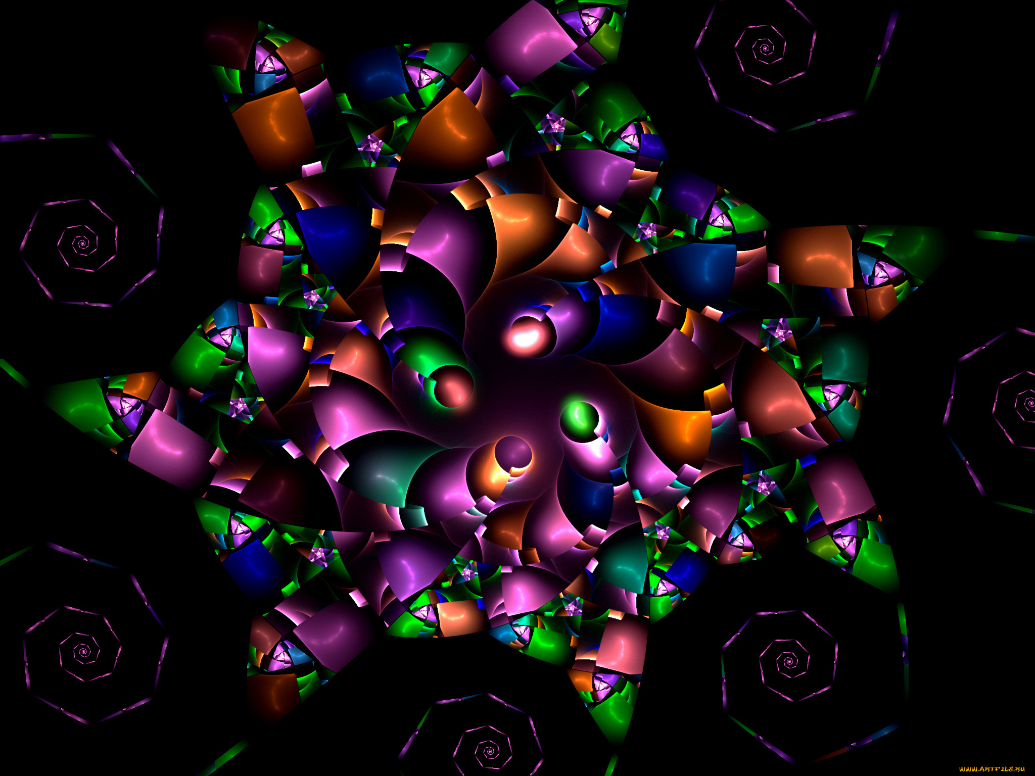 3д, графика, fractal, фракталы, фрактал, узор, фон