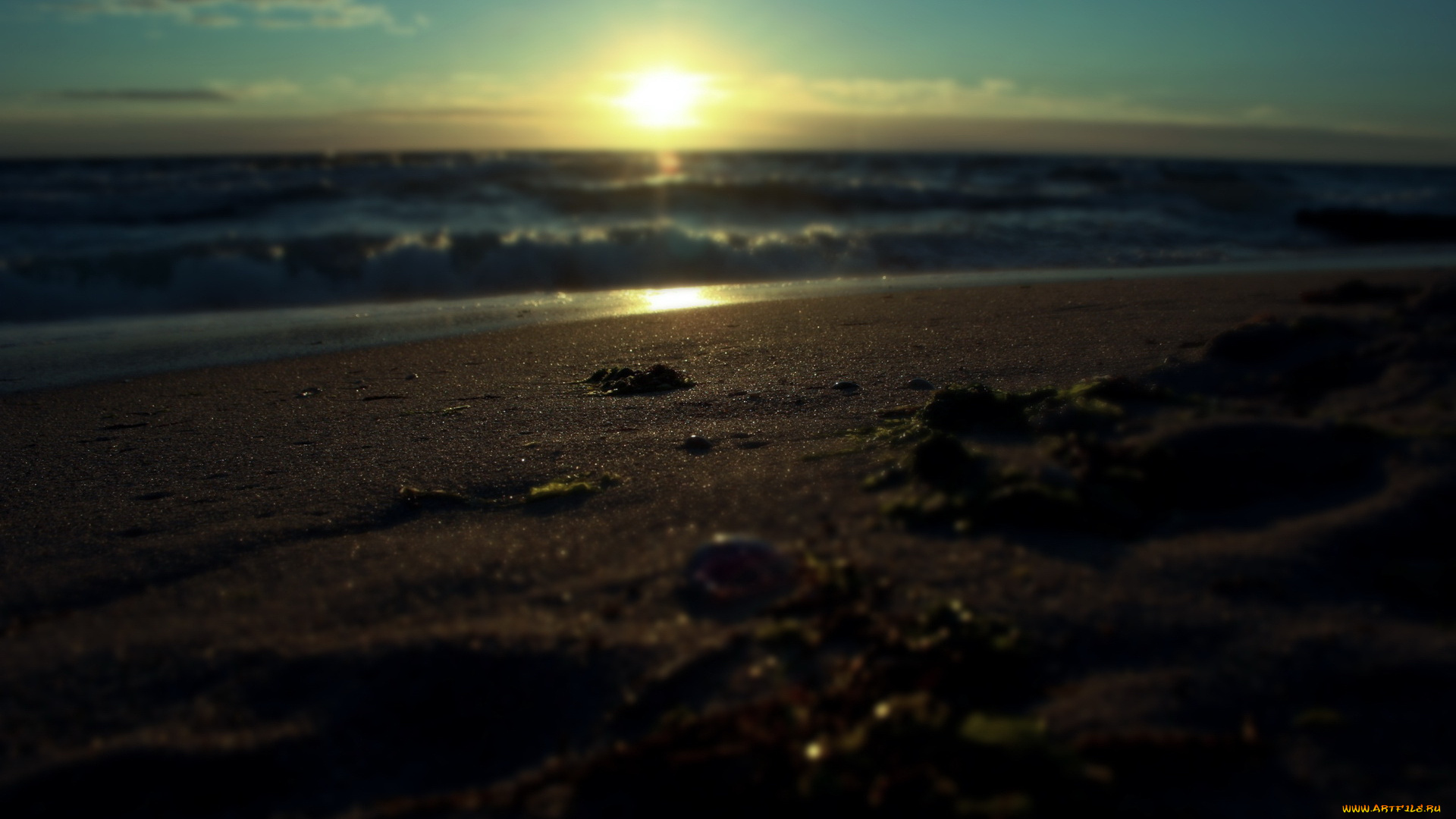 природа, восходы, закаты, берег, песок, море, закат