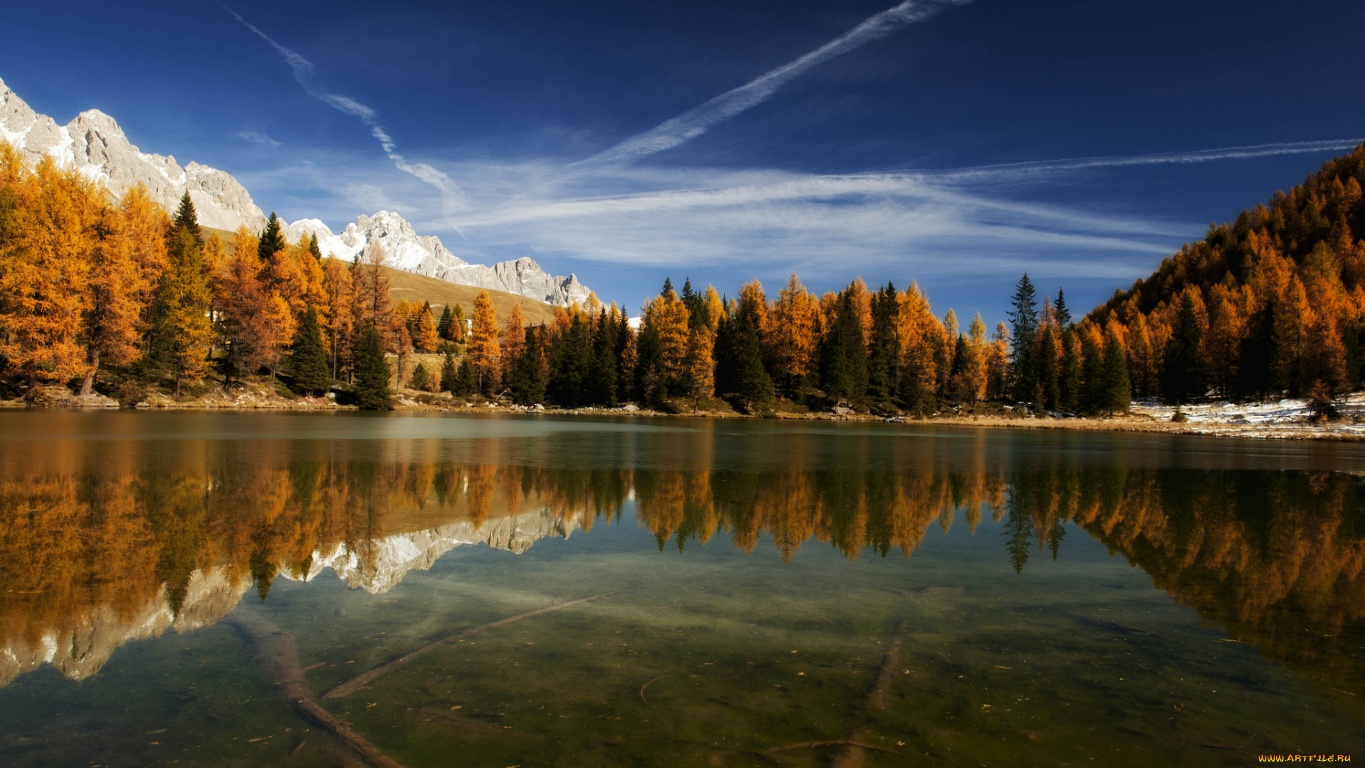 san, pellegrino`s, lake, italy, природа, реки, озера, дно, лес, пейзаж, отражение, pellegrino, италия, озеро, горы