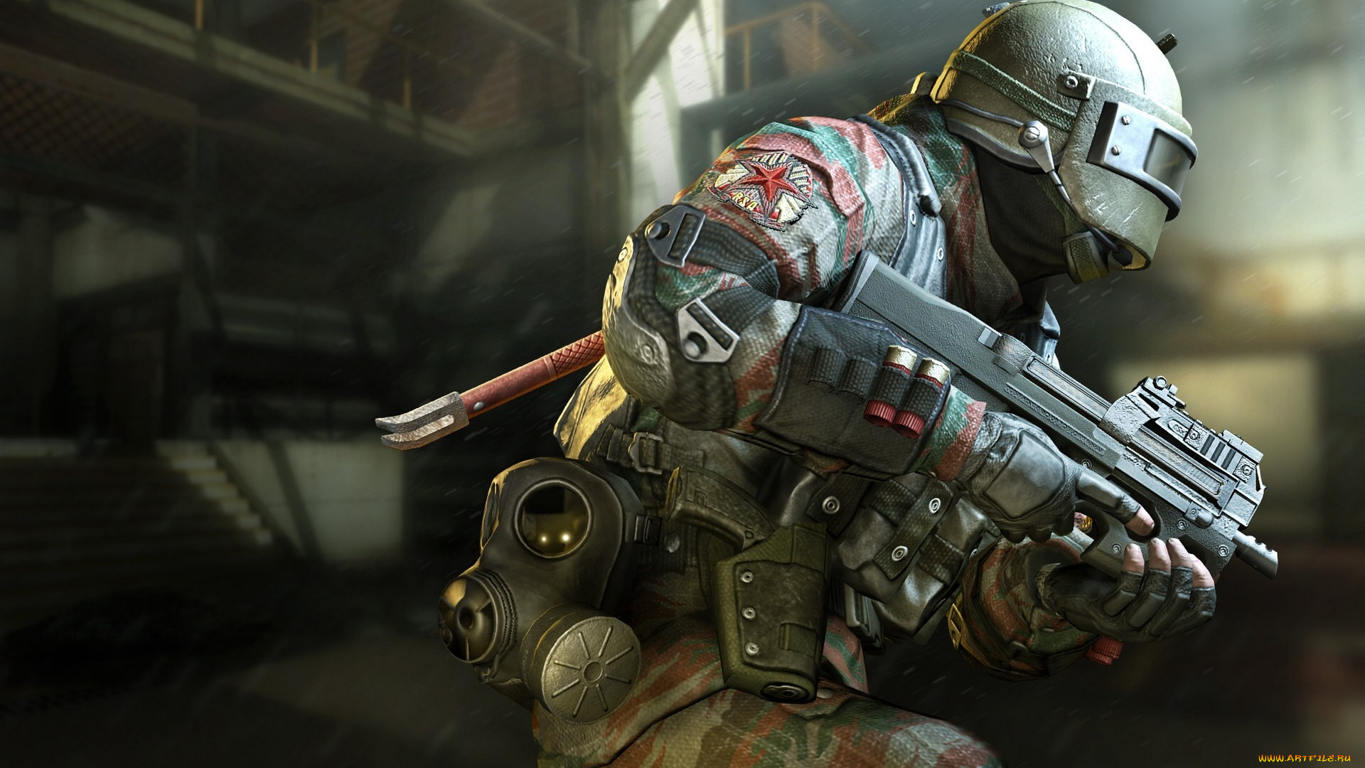 arctic, combat, видео, игры, -, arctic, combat, каска, автомат, снаряжение, оружие, солдат, противогаз