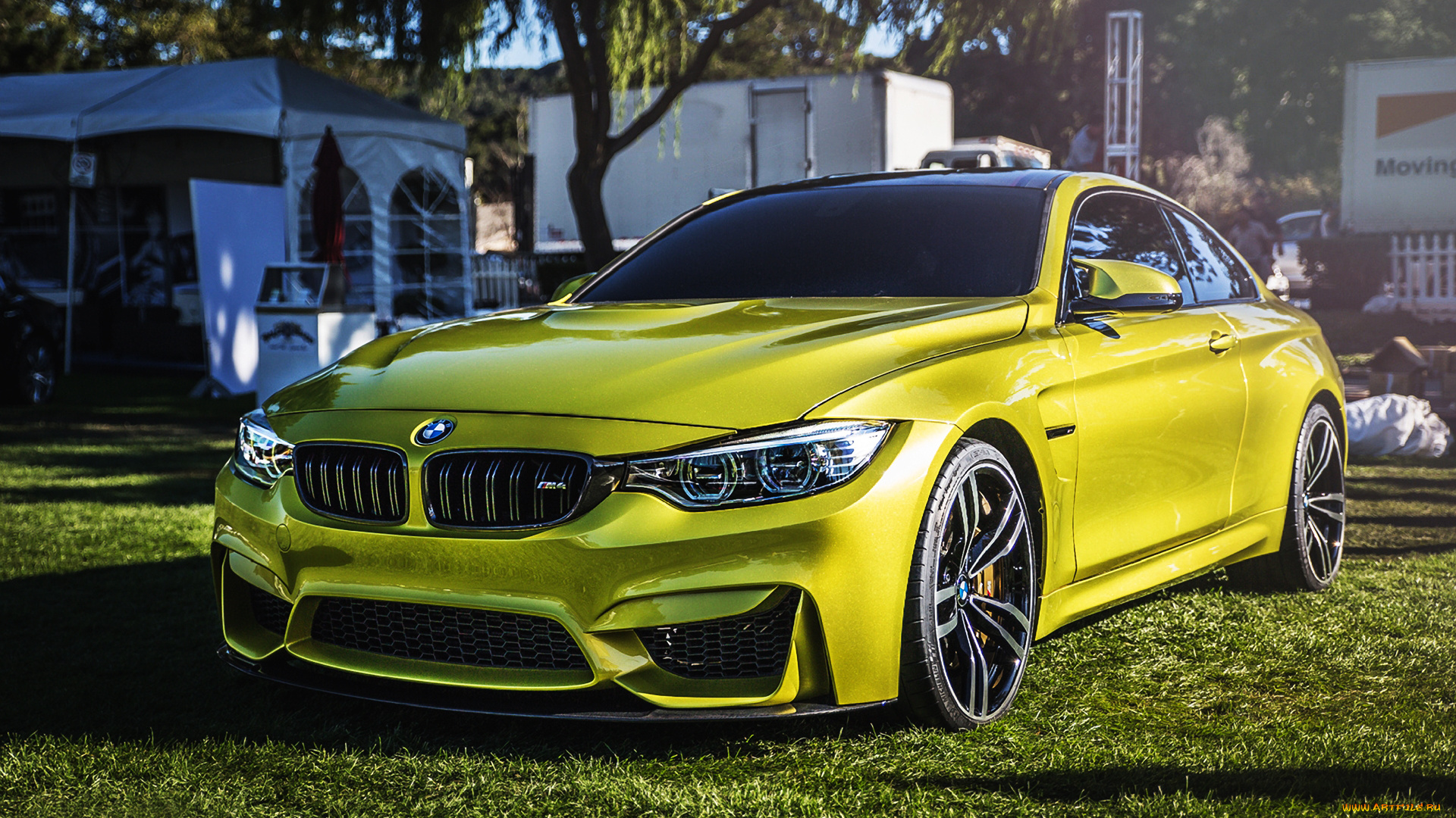 автомобили, bmw, m4, салатовый