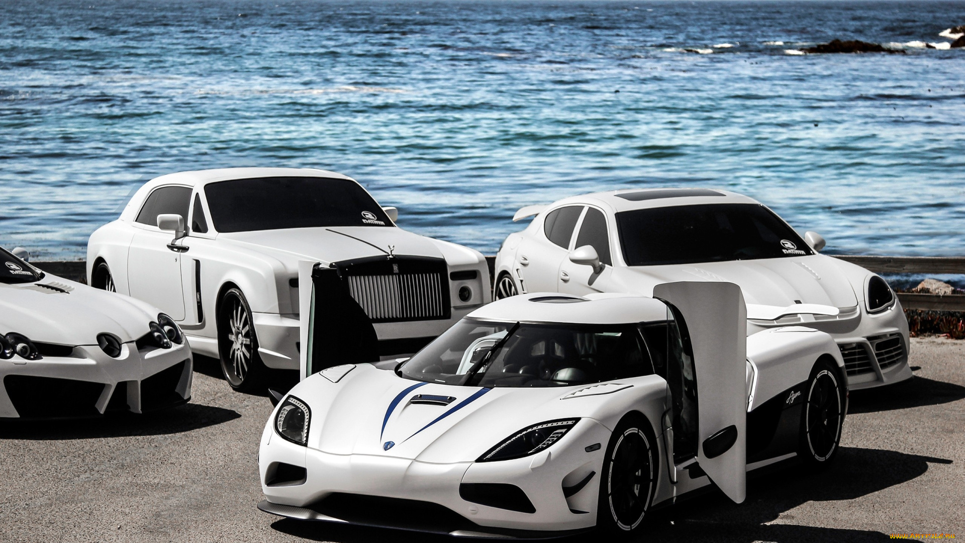 автомобили, разные, вместе, agera, friends, white, collection