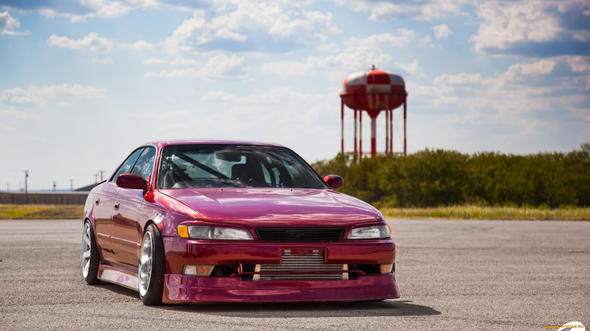 автомобили, toyota, mark, red