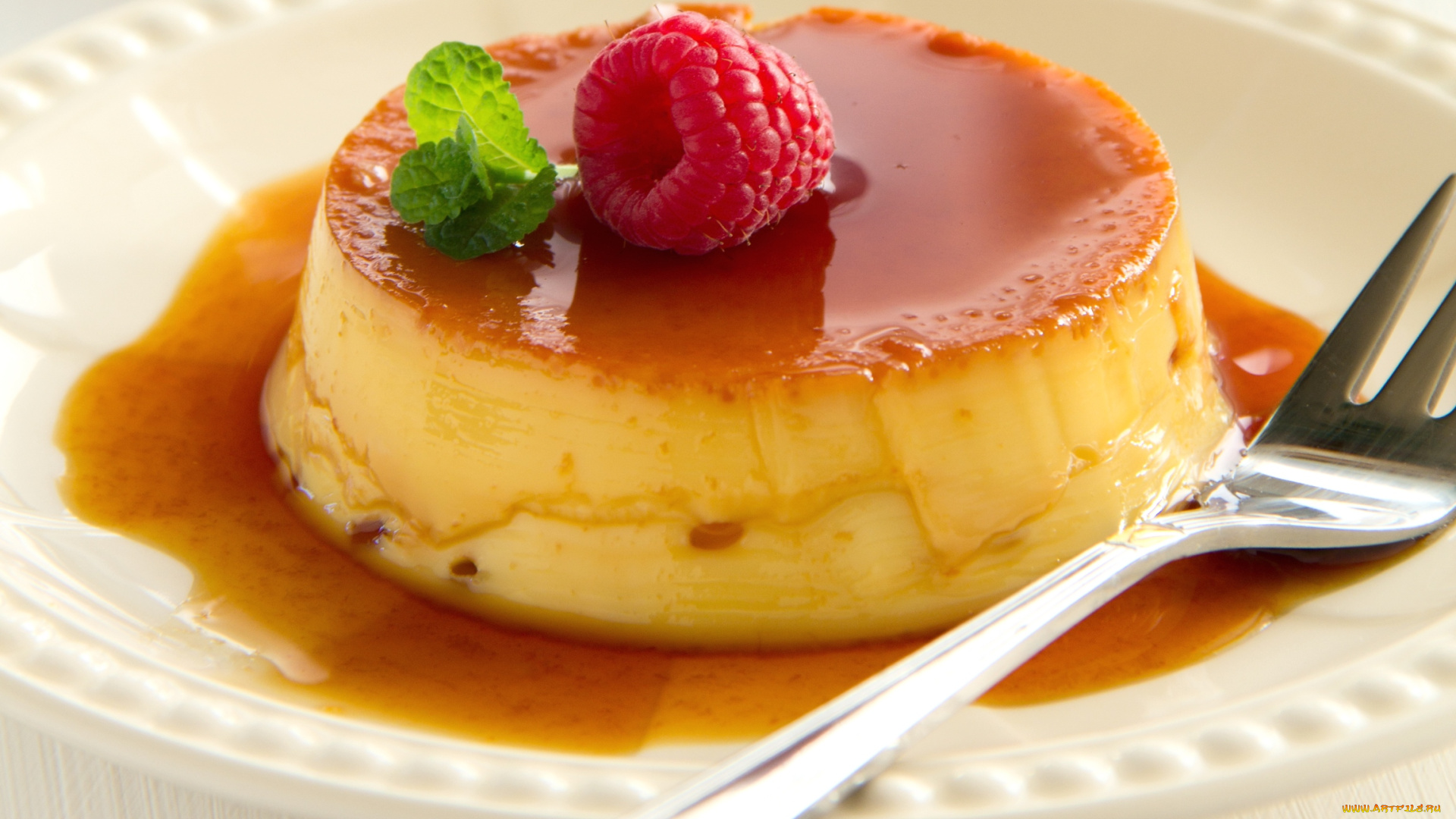 еда, мороженое, , десерты, малина, крем-карамель