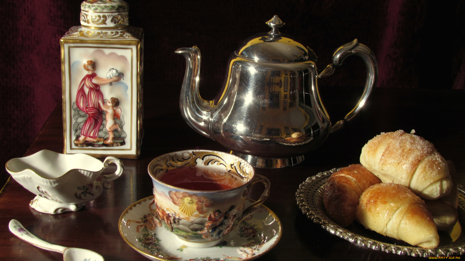 еда, напитки, , Чай, чашка, заварник