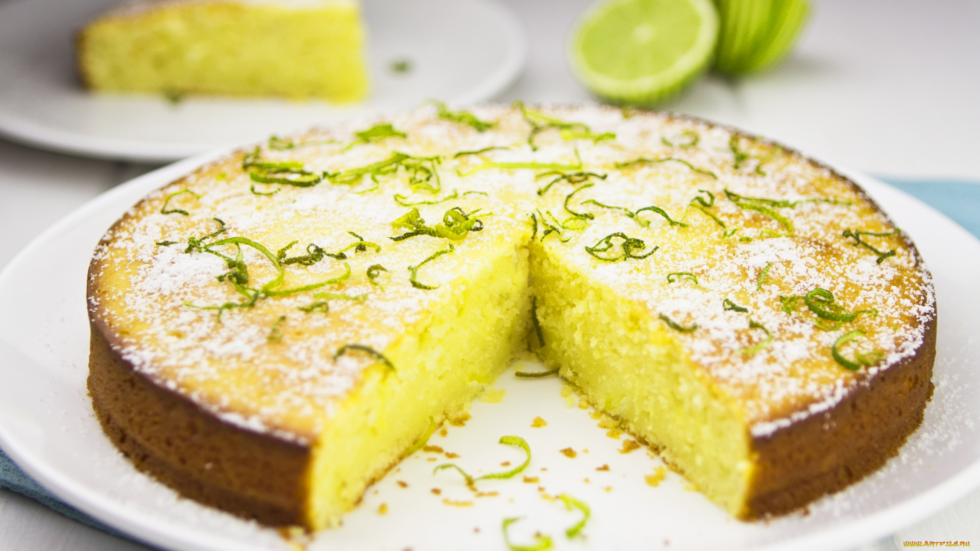 еда, пироги, лимонный, пирог