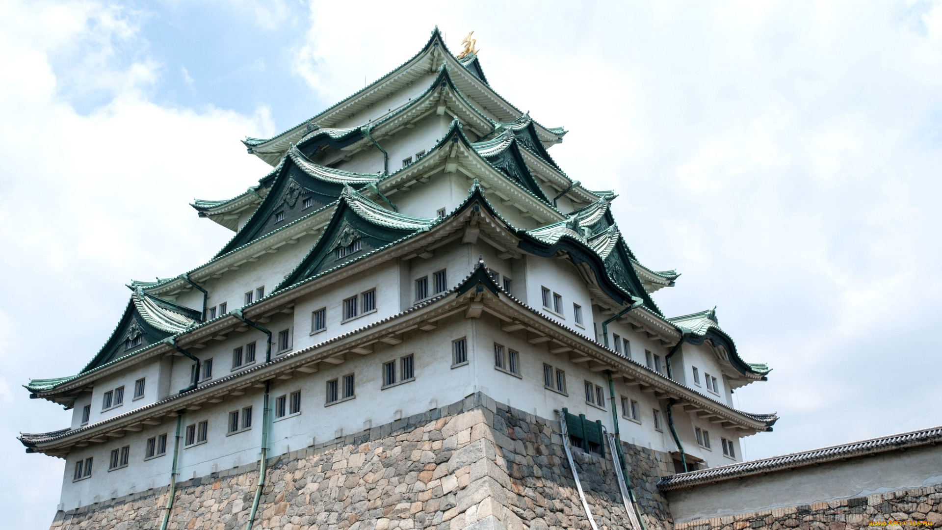 города, замки, Японии, пагода