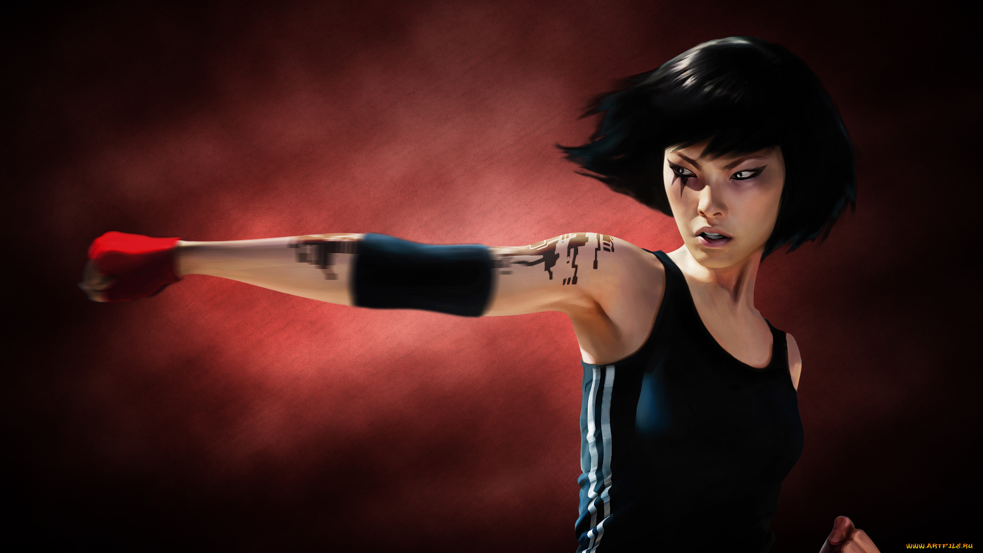 mirrors, edge, видео, игры, девушка, mirrors, edge, кулак