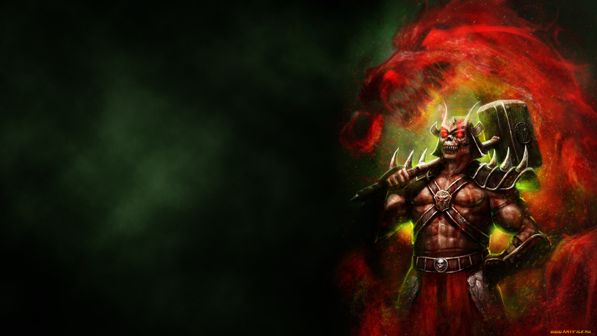 mortal, kombat, видео, игры, mortal, kombat, , 2011, император, shao, kahn, шао, кан, молот, mortal, kombat