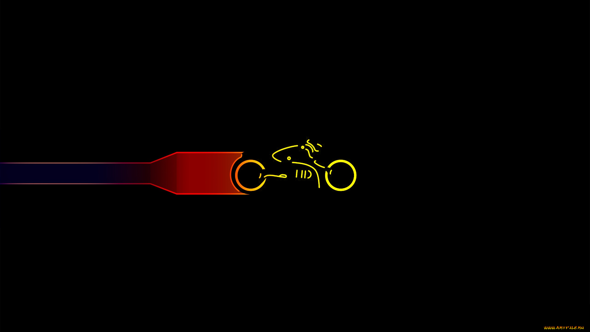 рисованные, минимализм, мотоцикл