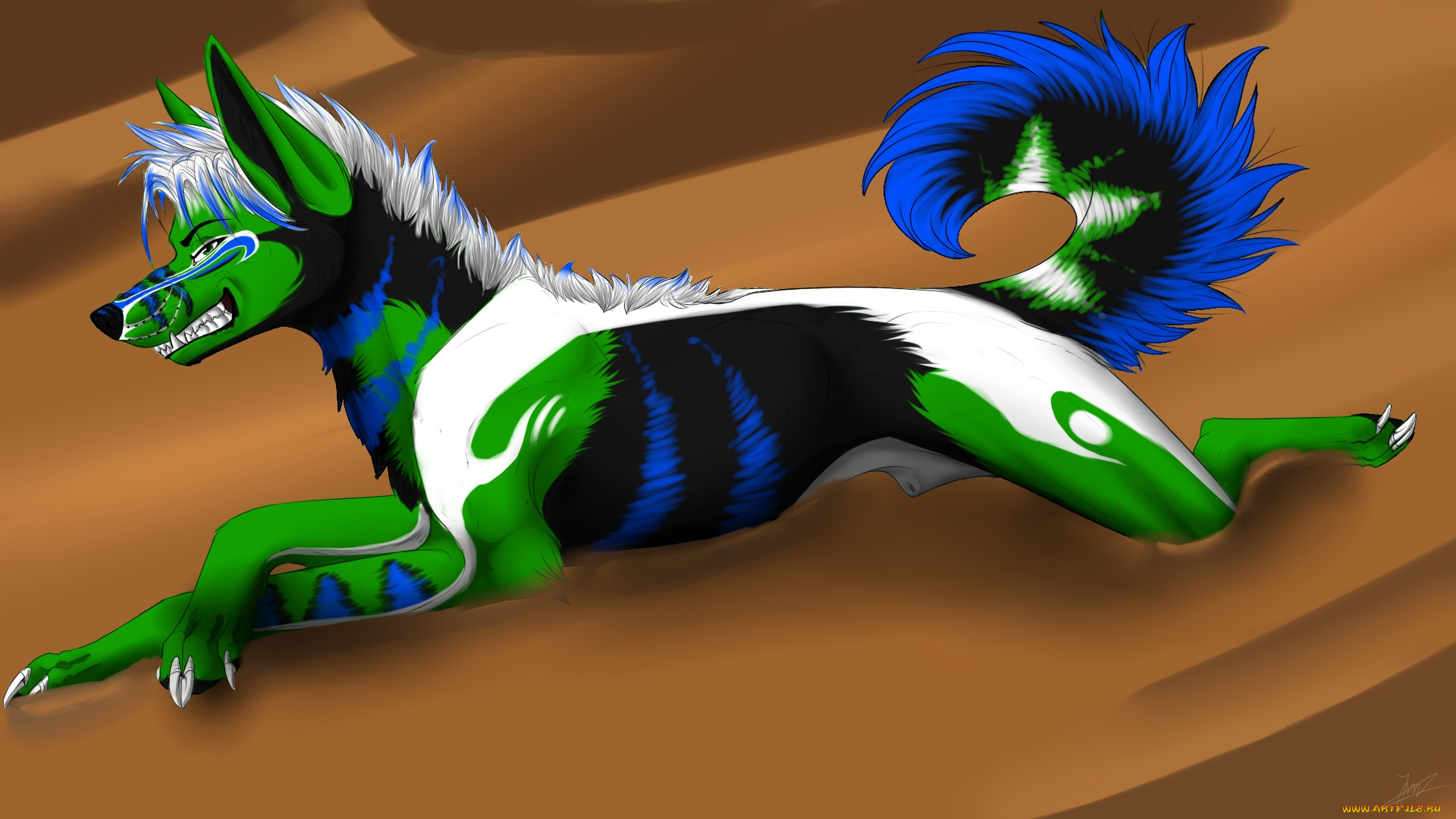 рисованные, животные, , сказочные, , мифические, волк