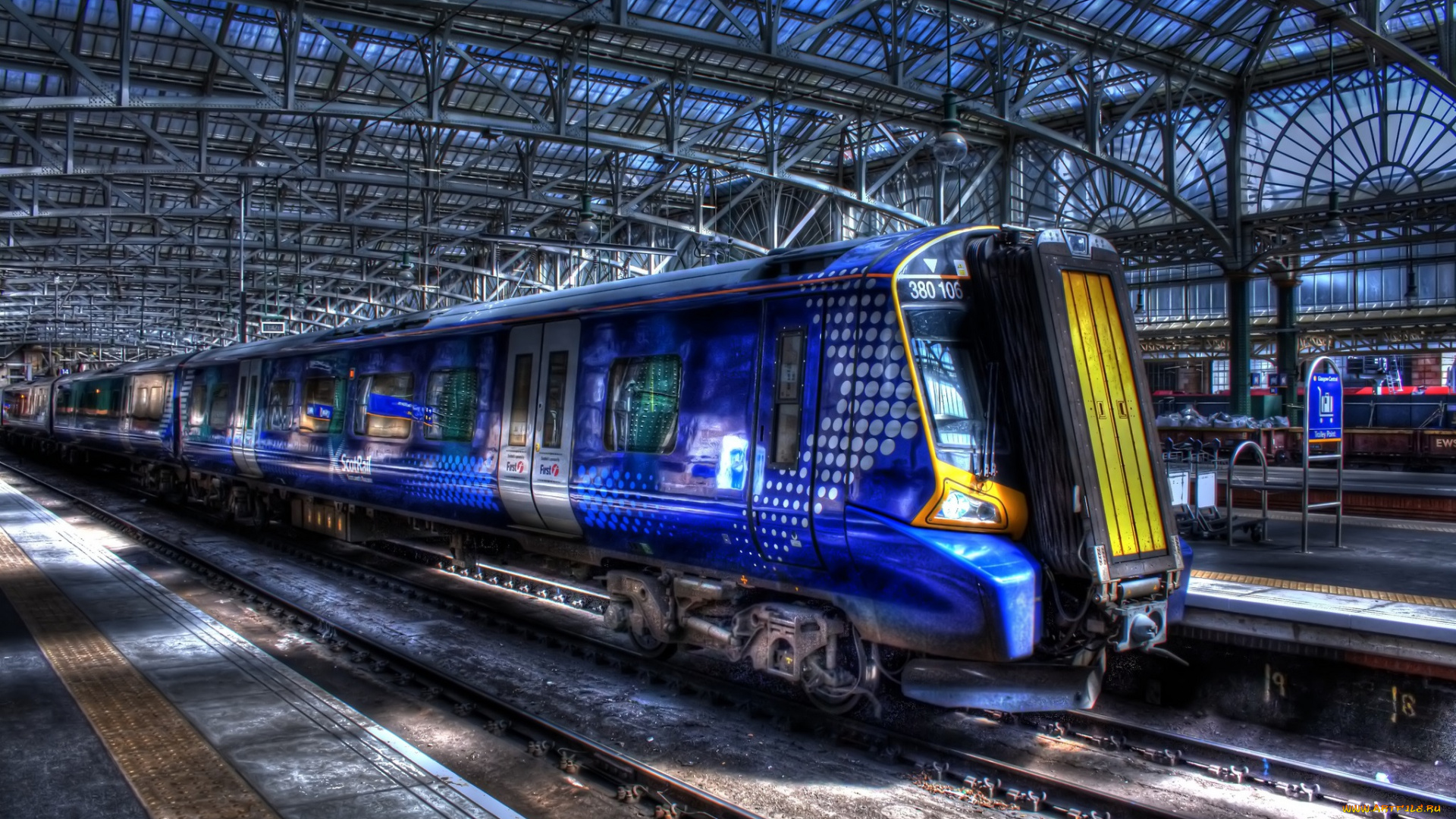 техника, поезда, состав, перрон, вокзал, пути, рельсы