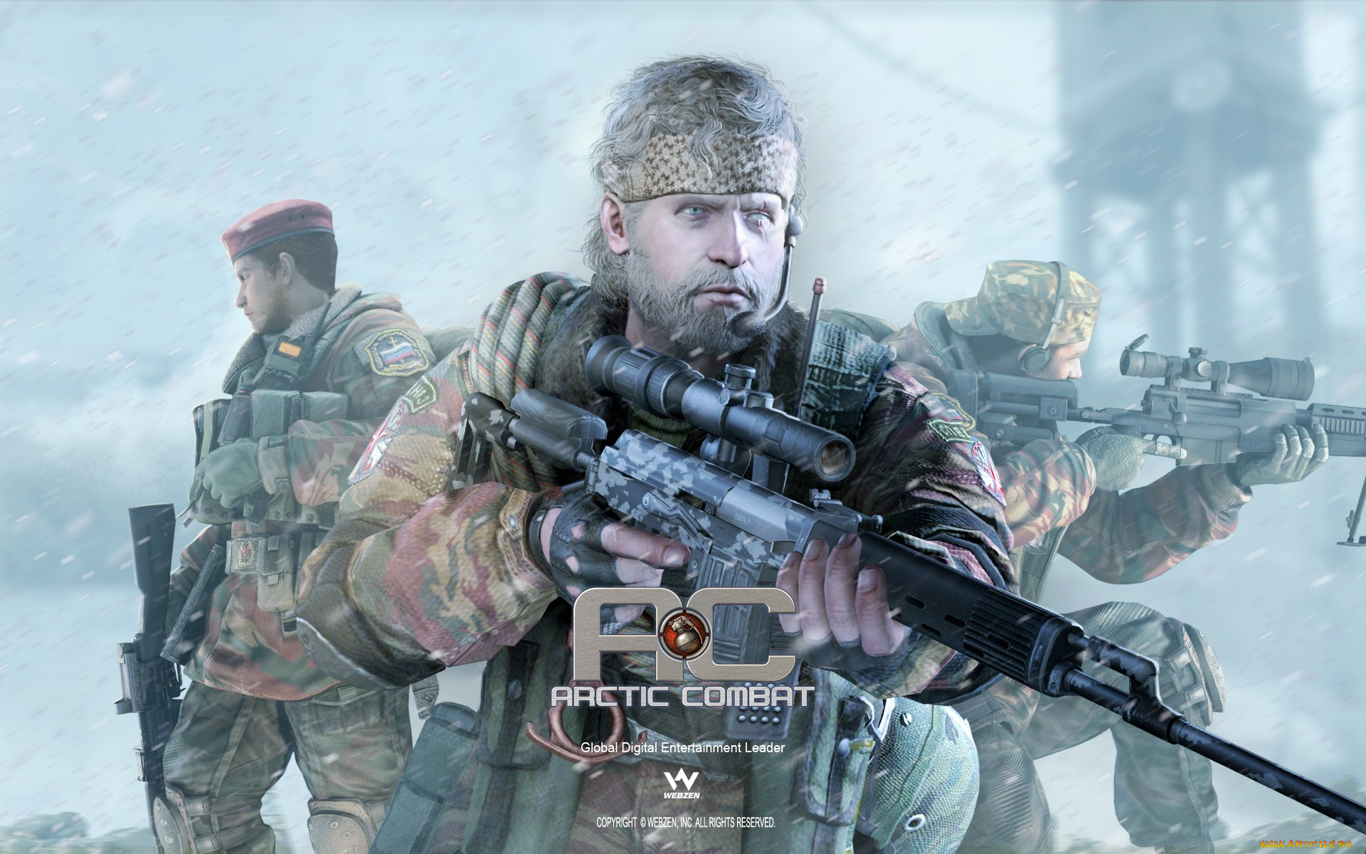 arctic, combat, видео, игры, -, arctic, combat, винтовка, снайпер, солдаты, снег, оружие