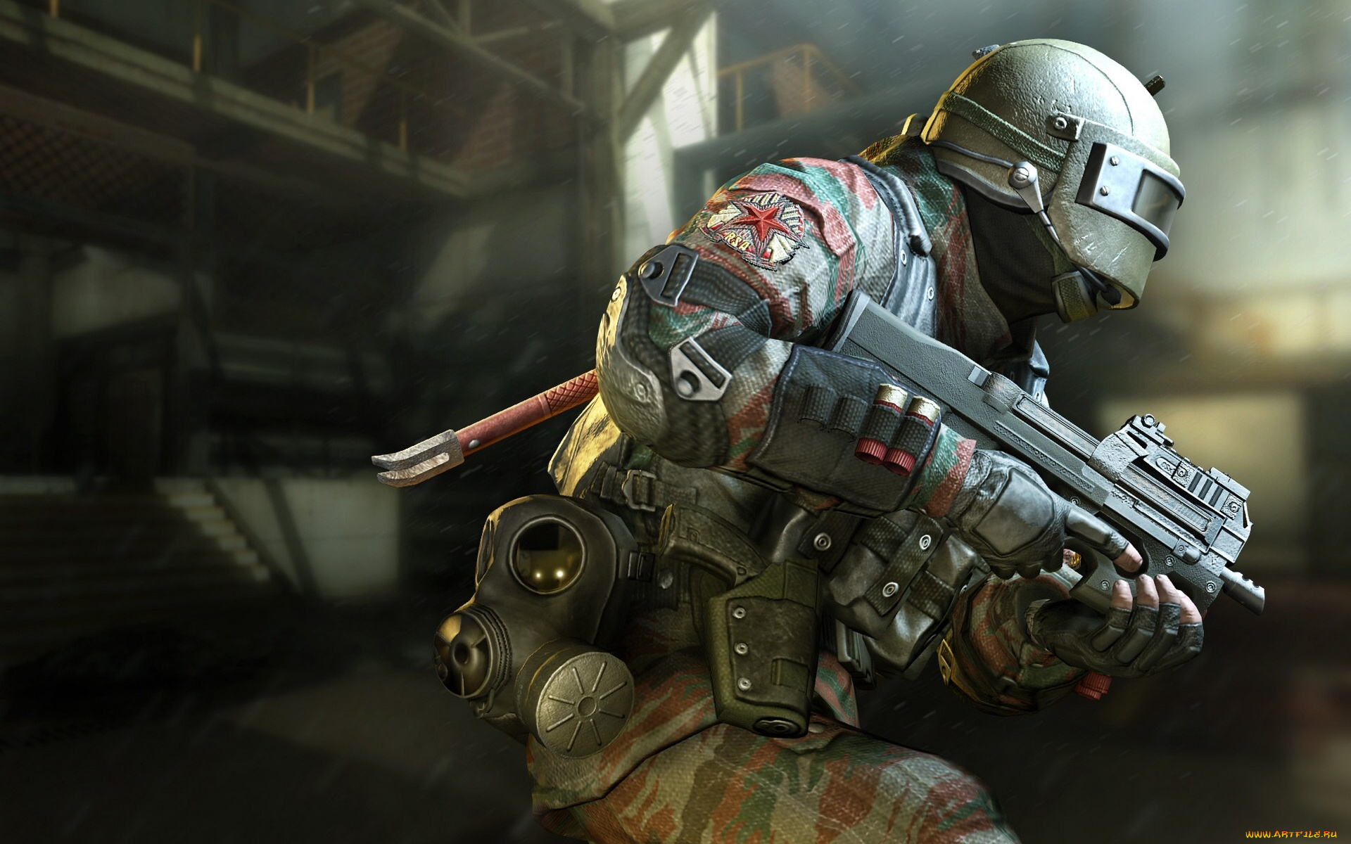 arctic, combat, видео, игры, -, arctic, combat, каска, автомат, снаряжение, оружие, солдат, противогаз