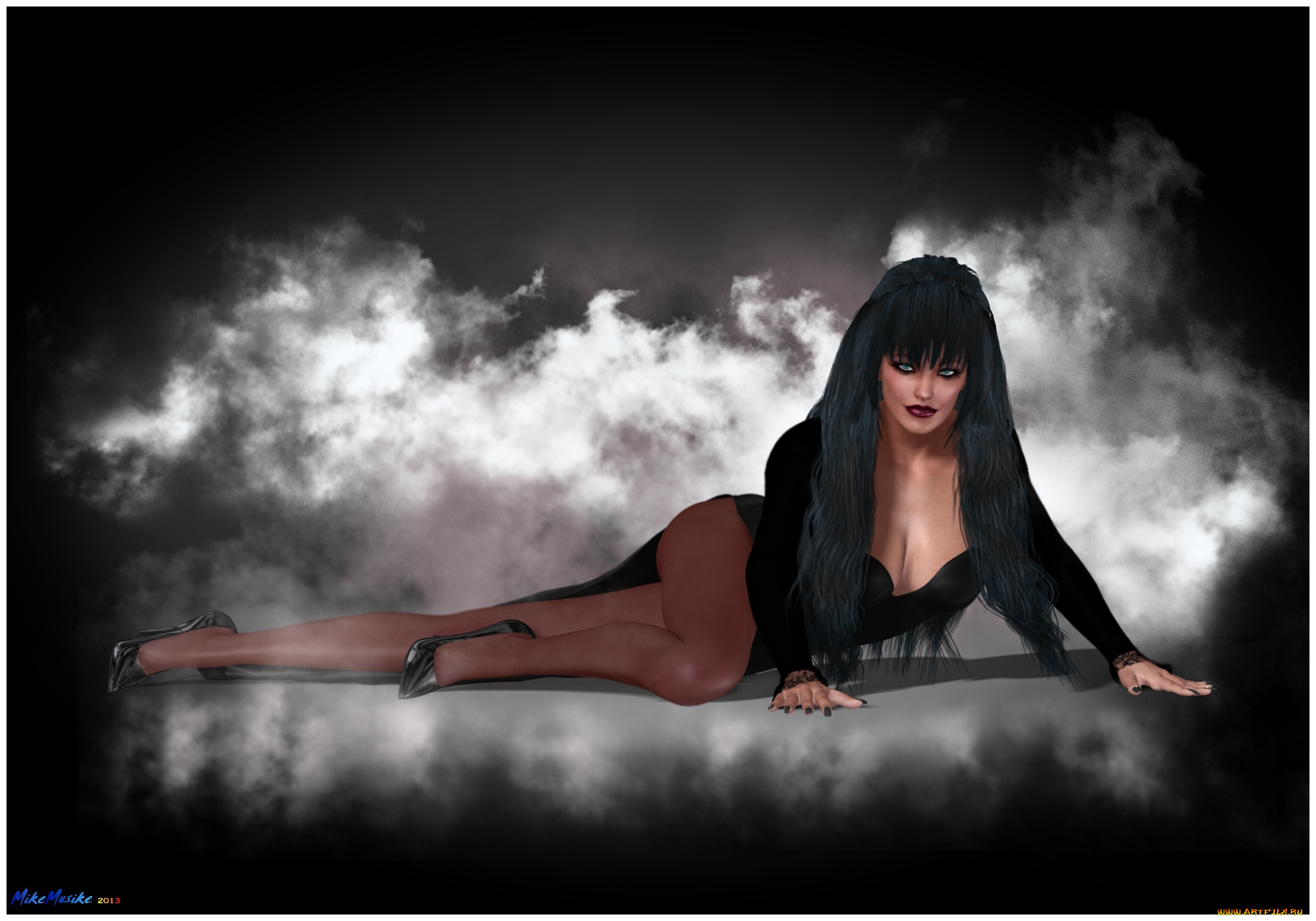 3д, графика, people, , люди, девушка, облака