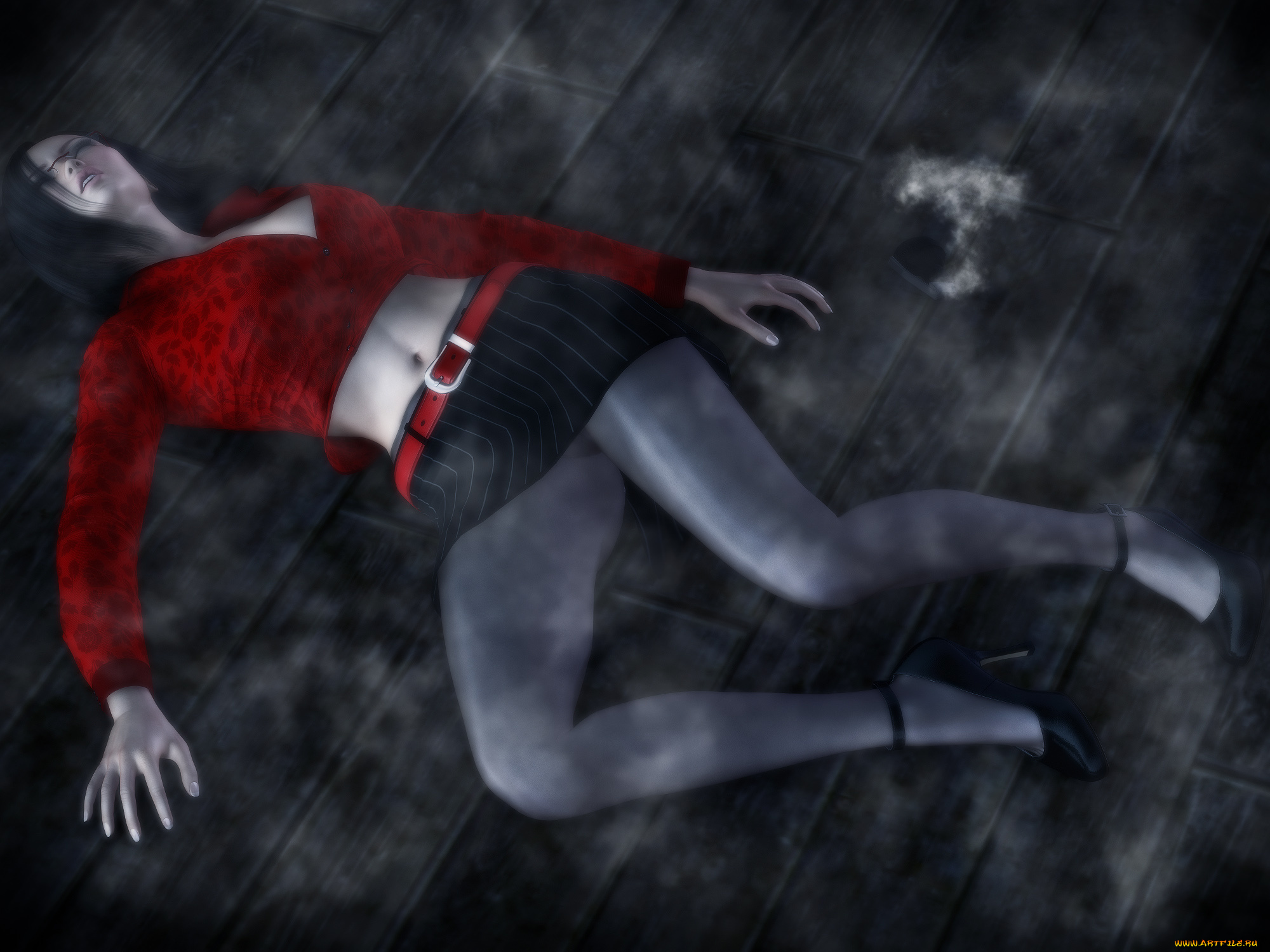 3д, графика, fantasy, , фантазия, девушка, дымка