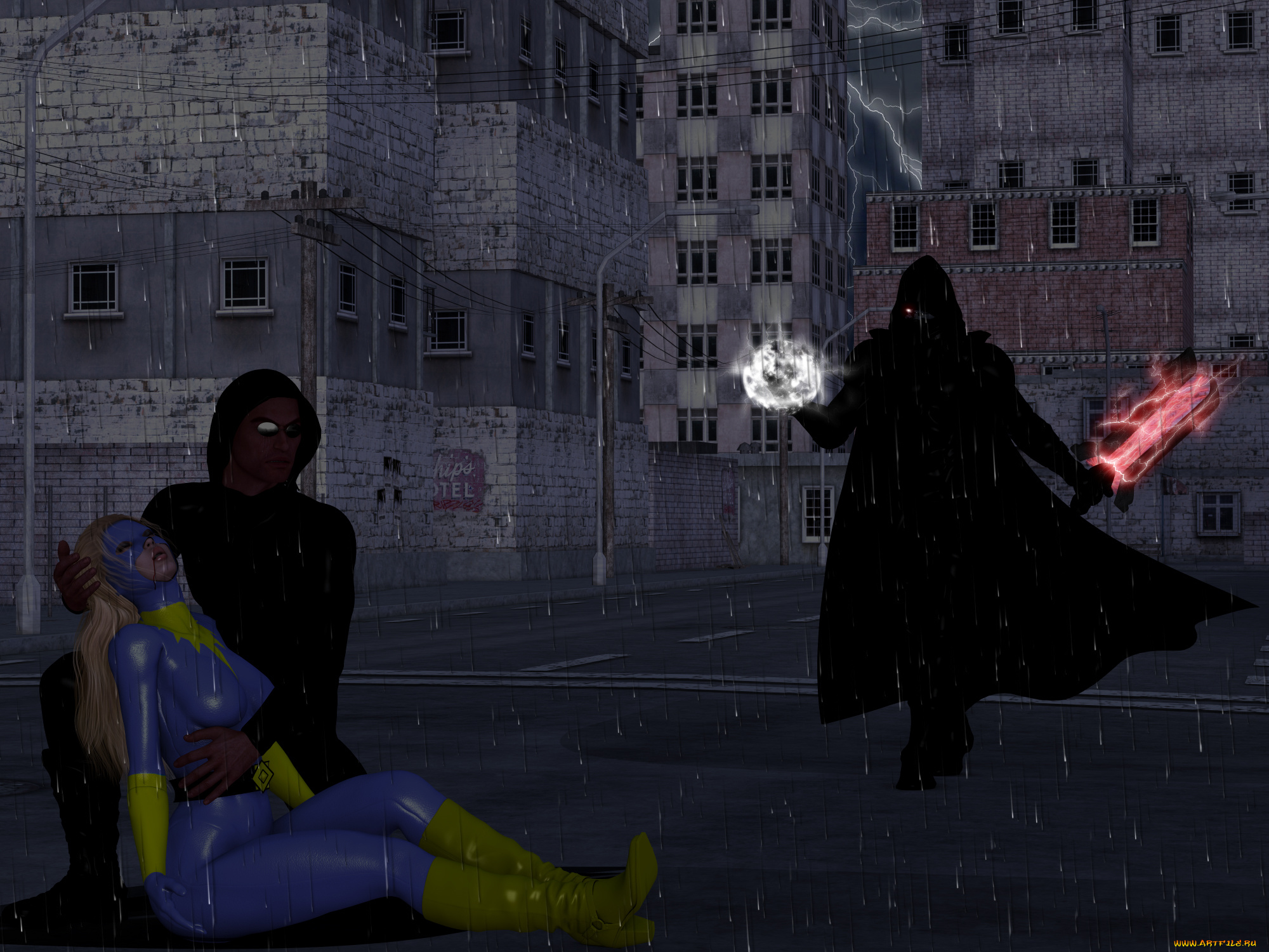 3д, графика, fantasy, , фантазия, супермен