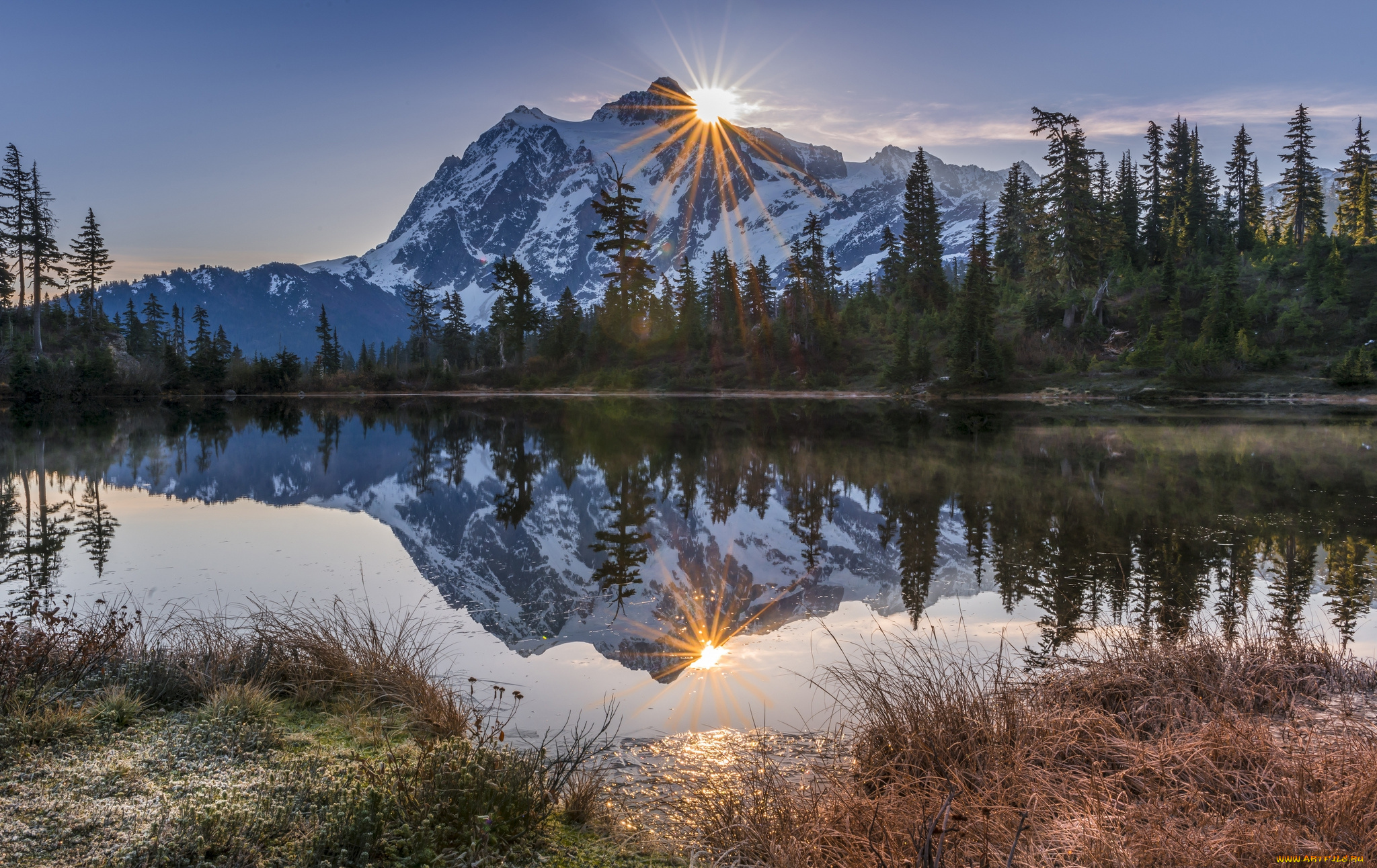 природа, восходы, закаты, горы, река, лес, туман, солнце, лучи