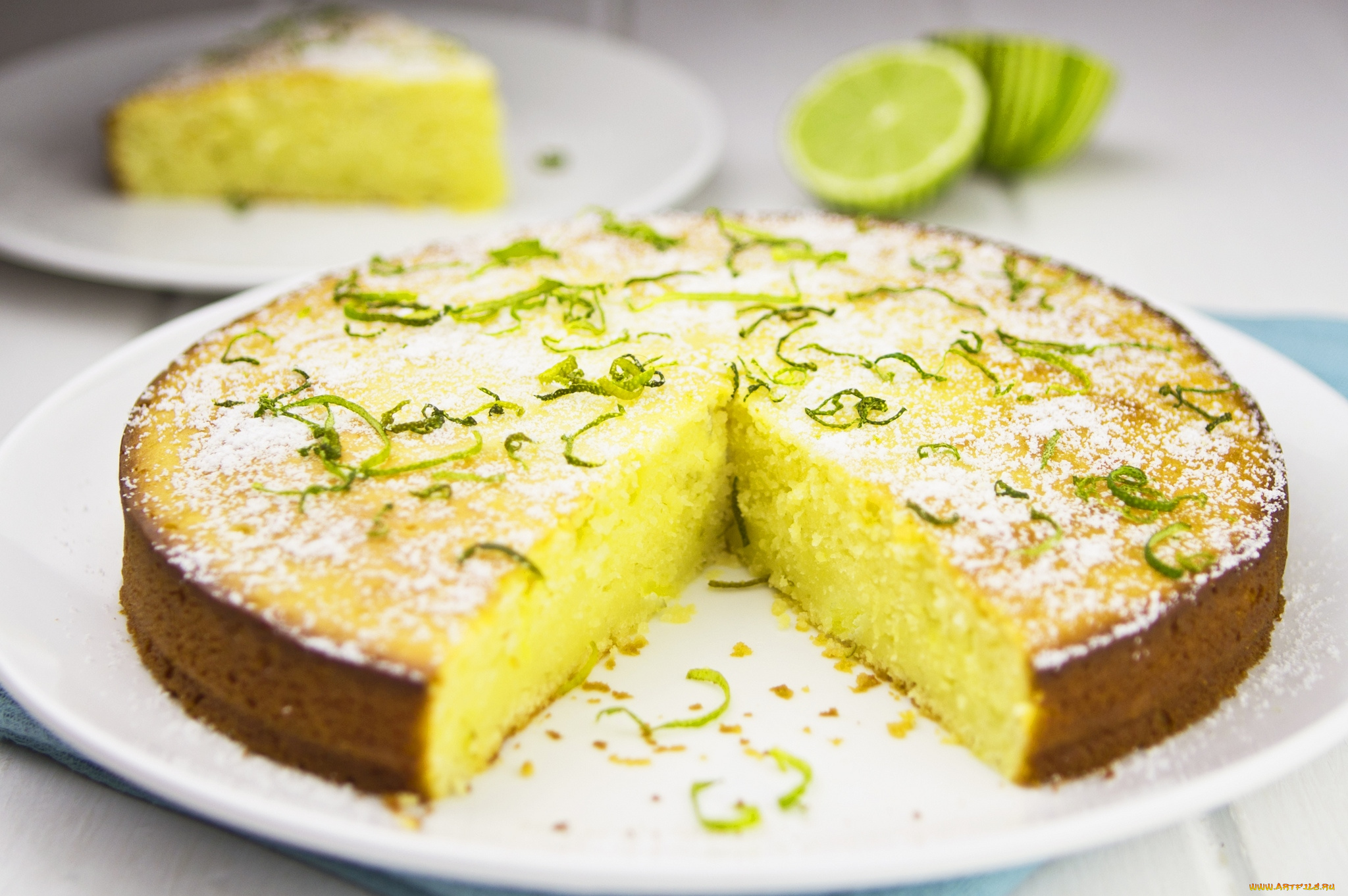 еда, пироги, лимонный, пирог