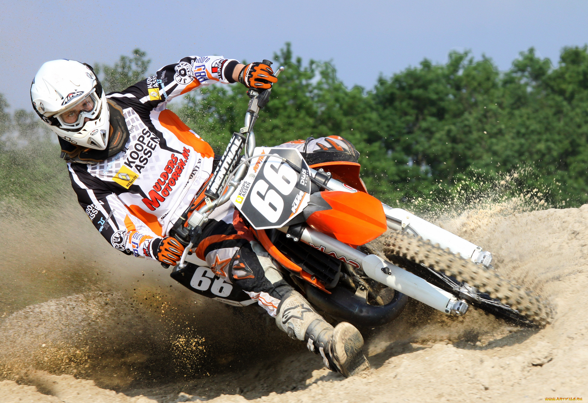 спорт, мотокросс, песок, байк, шлем, экипировка, гонщик