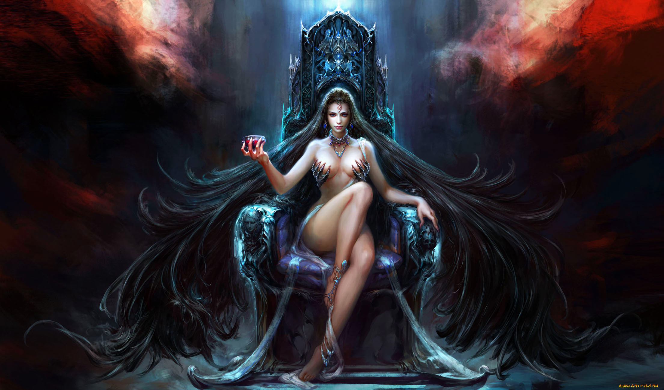 фэнтези, вампиры, трон