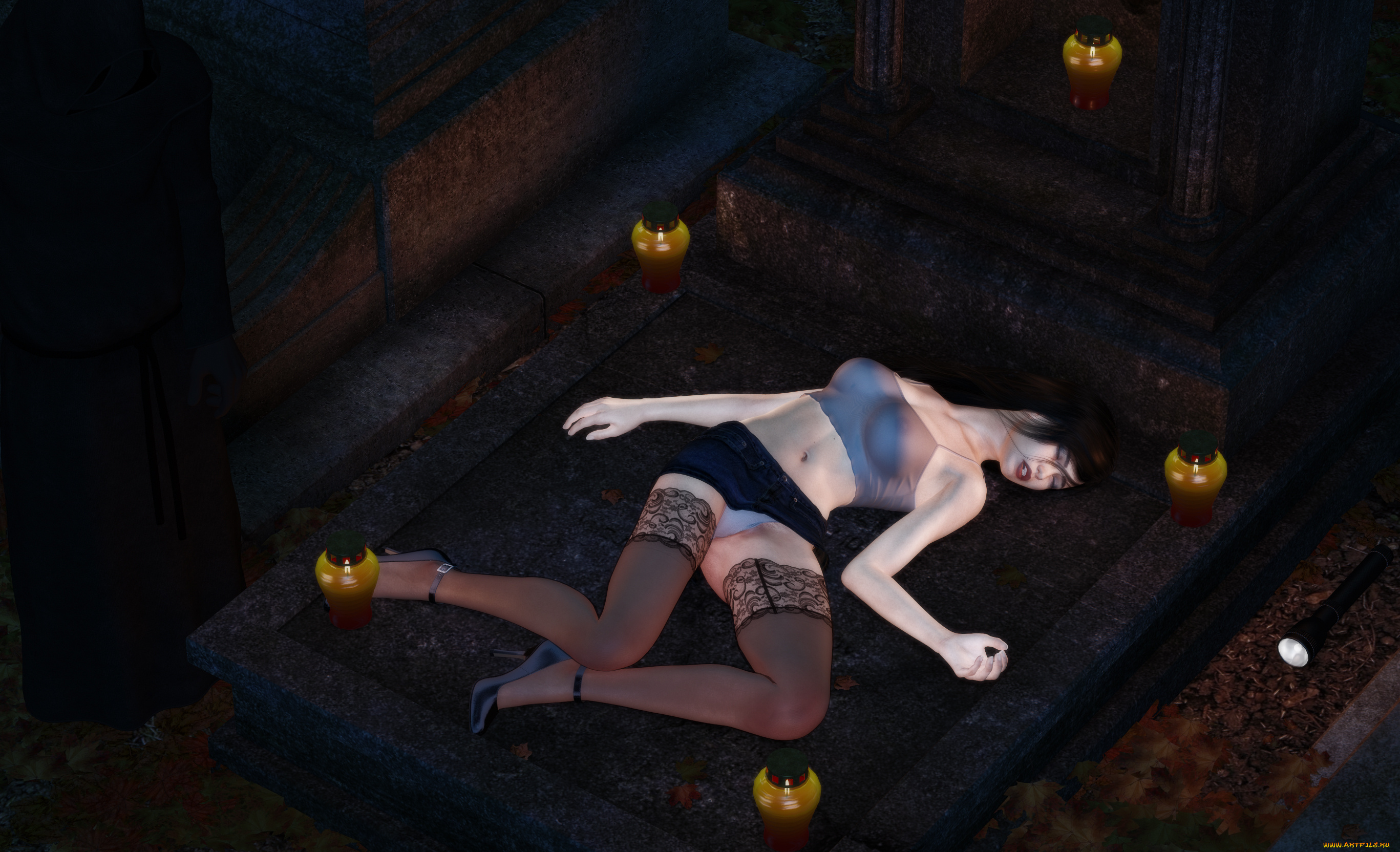 3д, графика, fantasy, , фантазия, девушка, лежит