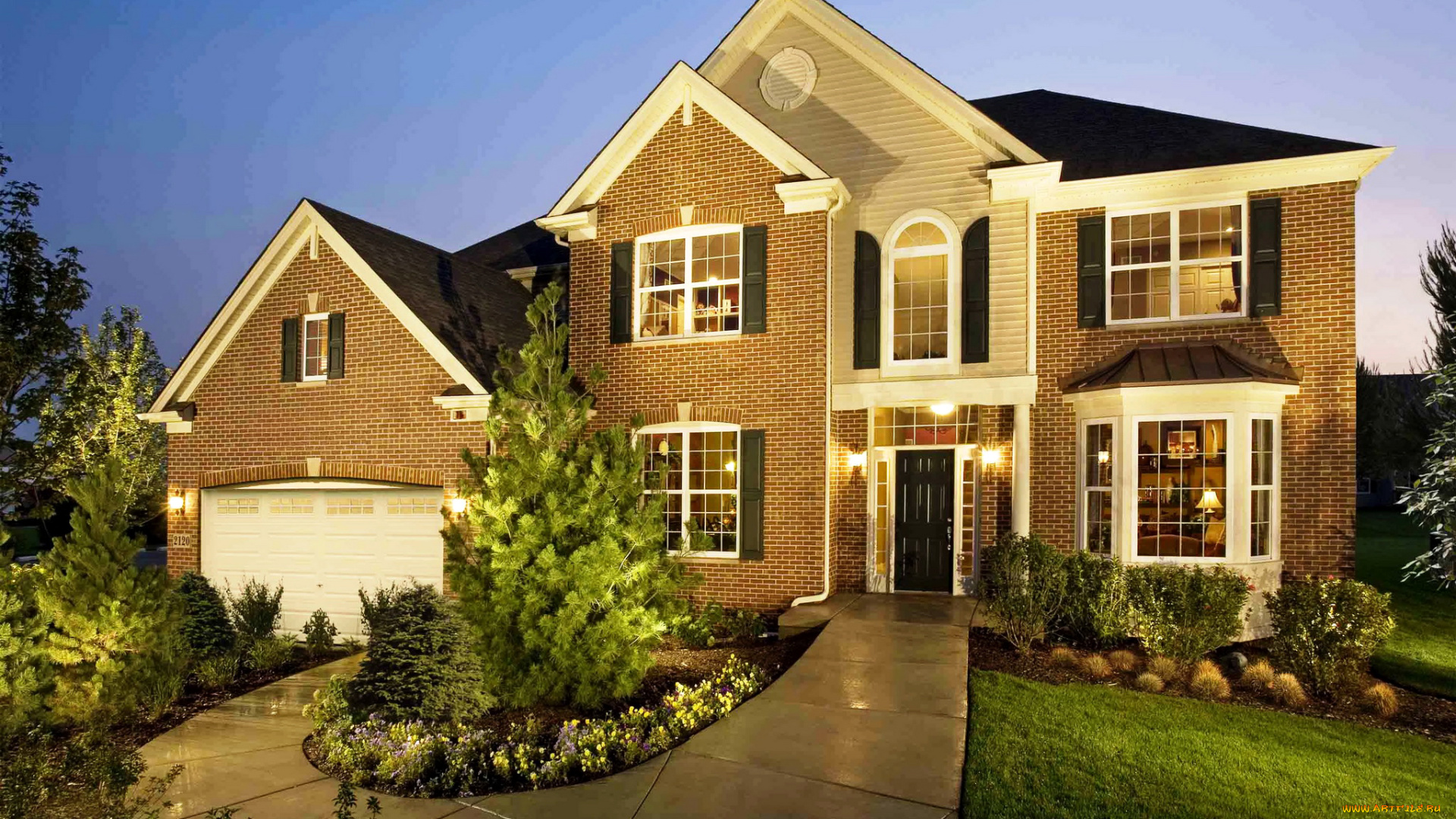 города, -, здания, , дома, дом, ландшафт, дизайн, особняк