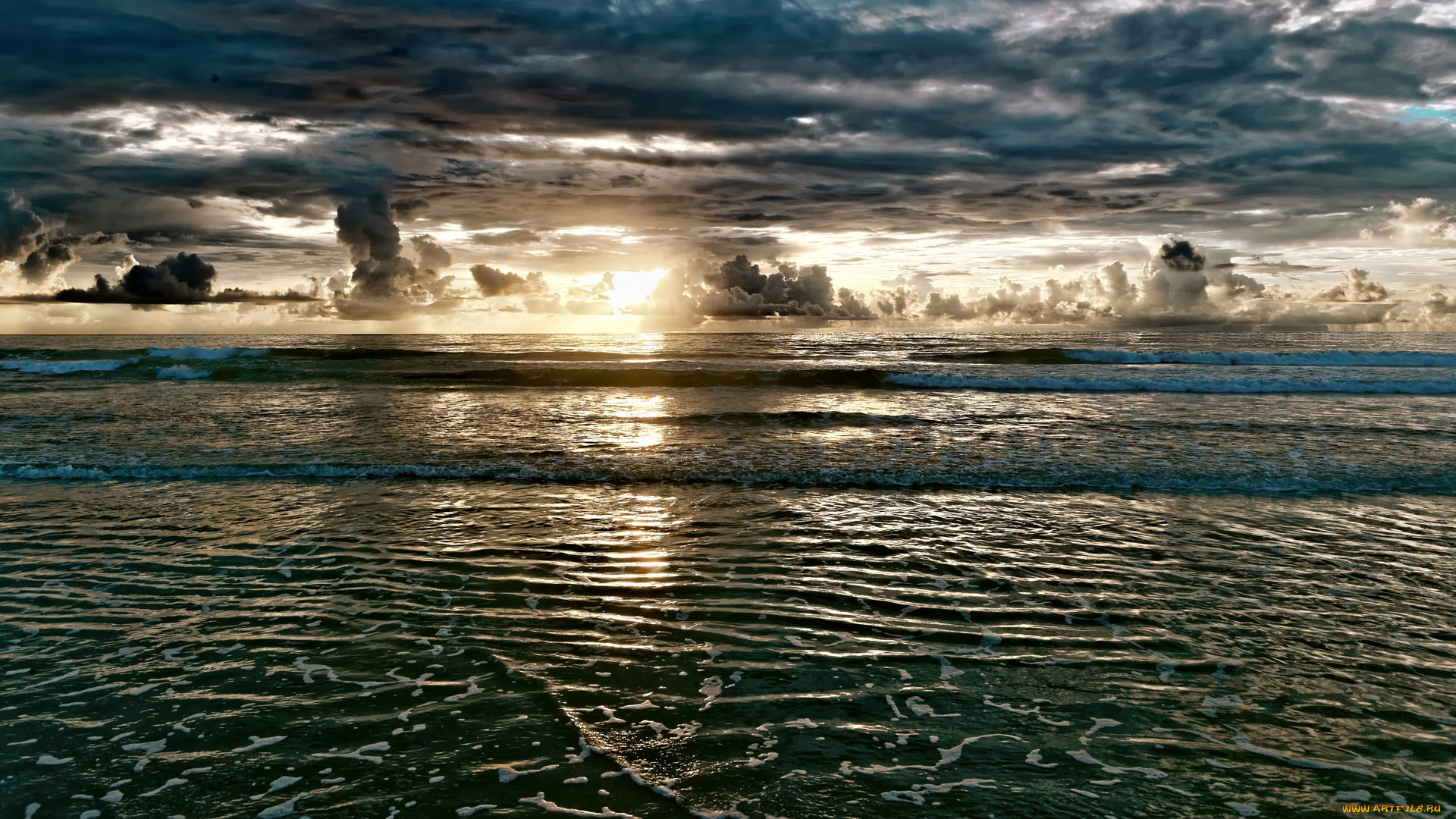 природа, моря, океаны, море, солнце, восход, небо, облака, вода