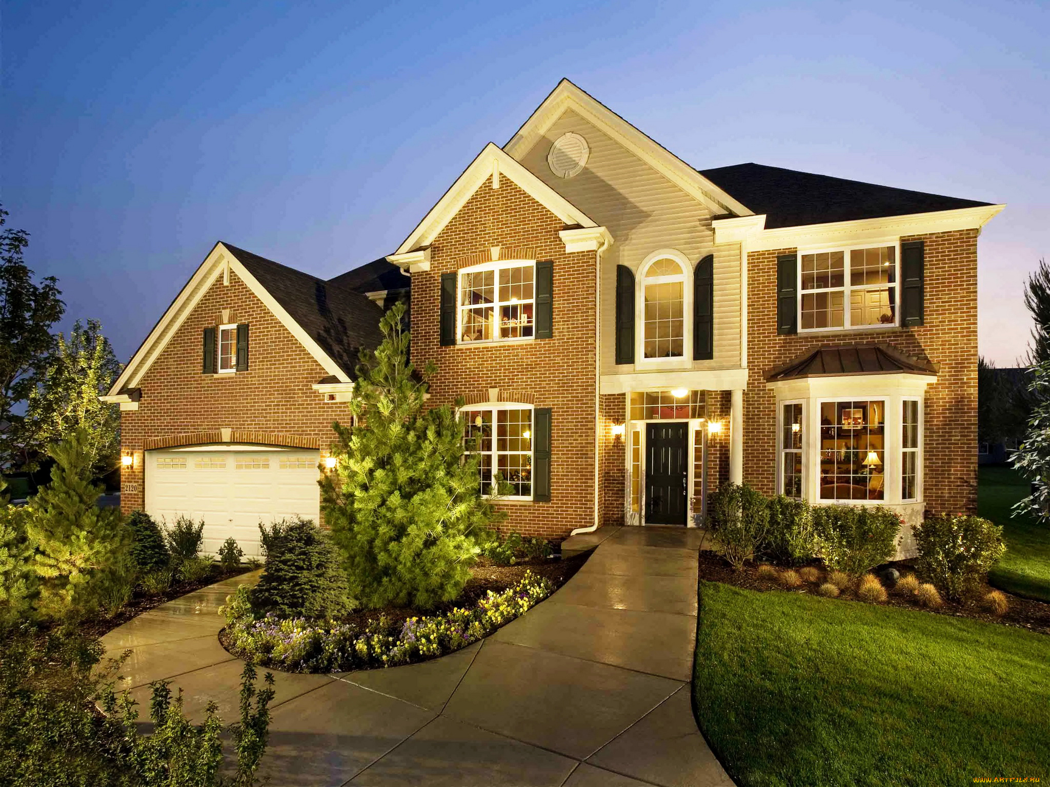 города, -, здания, , дома, дом, ландшафт, дизайн, особняк