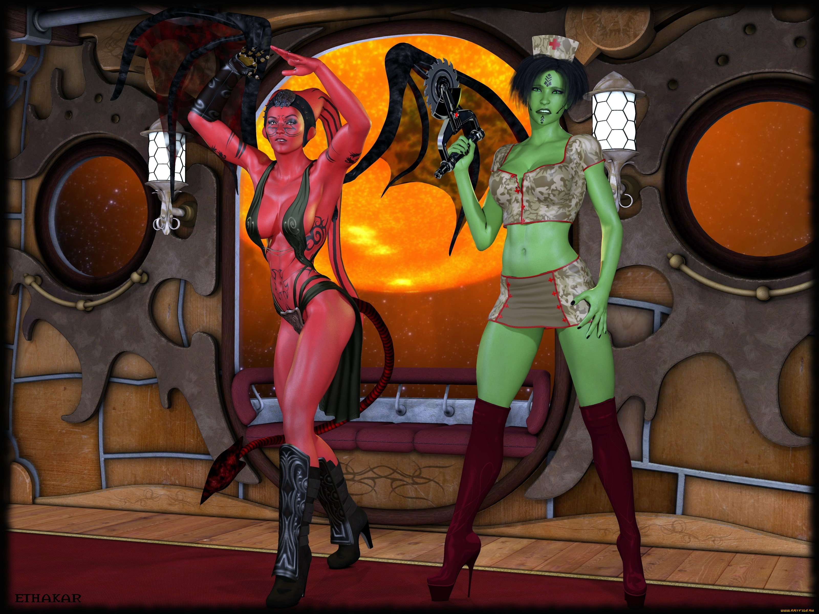 3д, графика, фантазия, , fantasy, халк, взгляд, фон