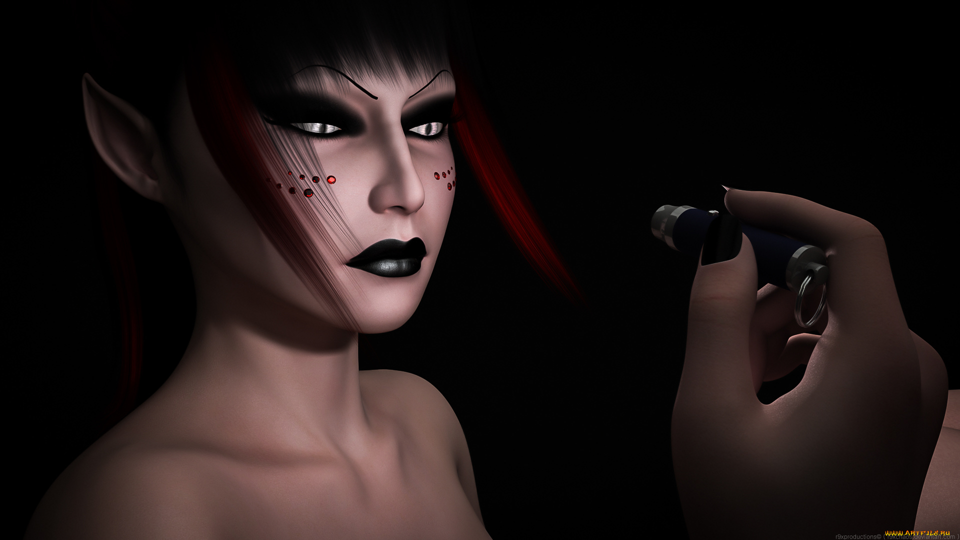 3д, графика, эльфы, , elves, фон, взгляд, эльфийка