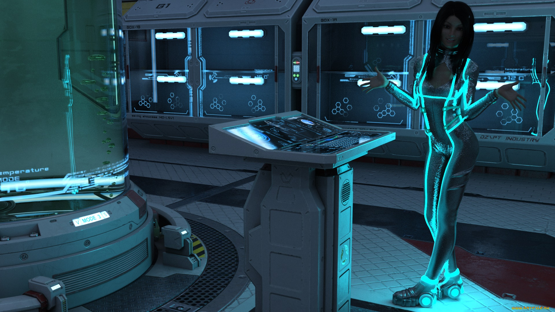 3д, графика, фантазия, , fantasy, взгляд, девушка, фон