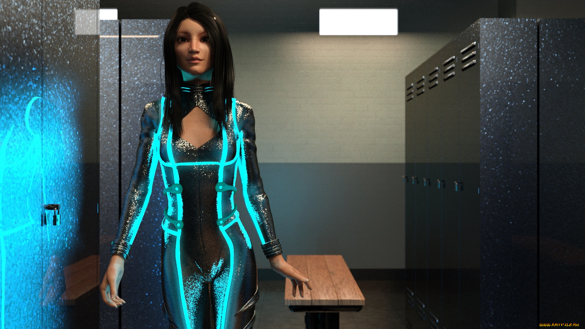 3д, графика, фантазия, , fantasy, взгляд, девушка, фон