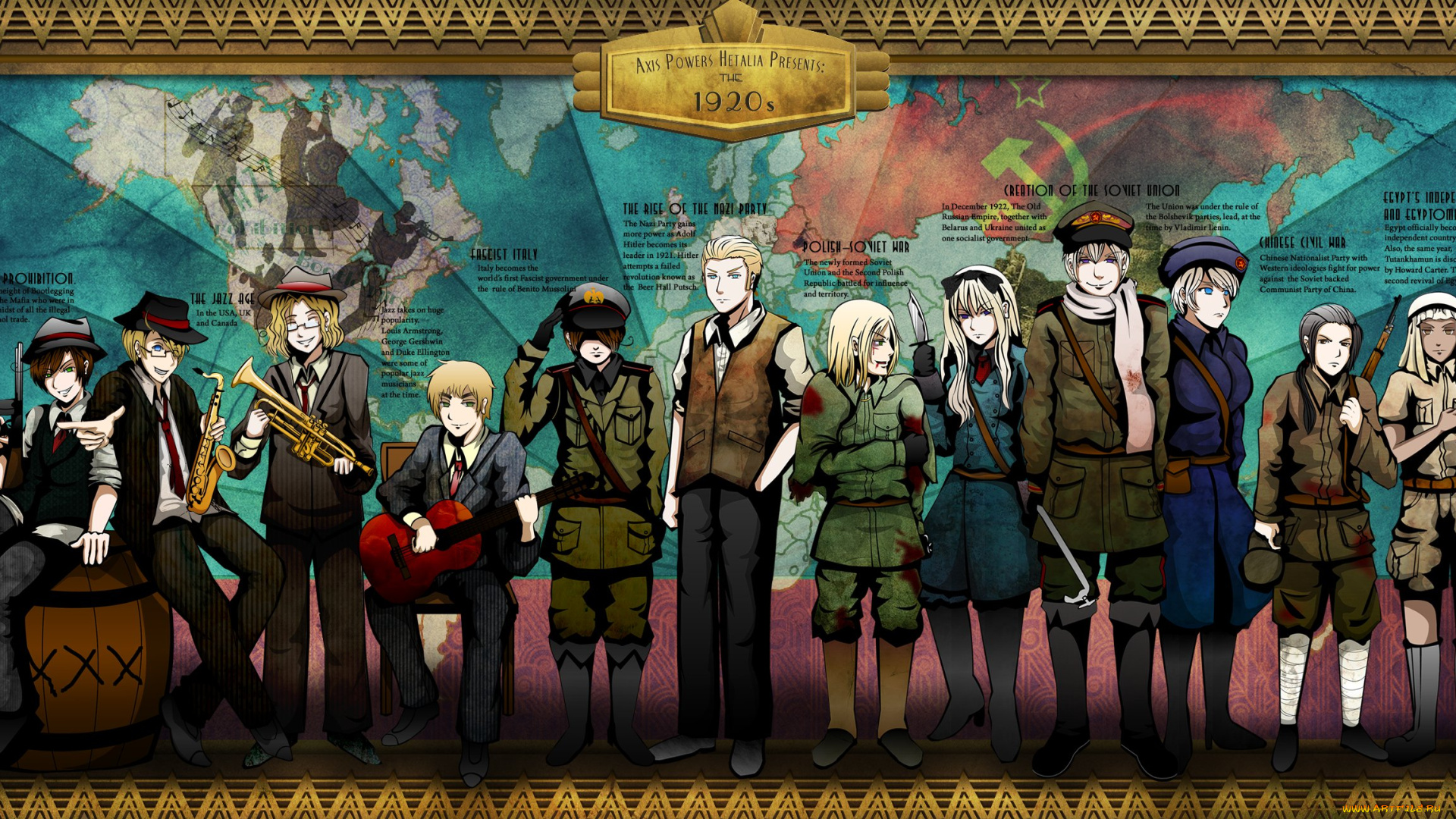 аниме, hetalia, , axis, powers, арт, надписи, парни