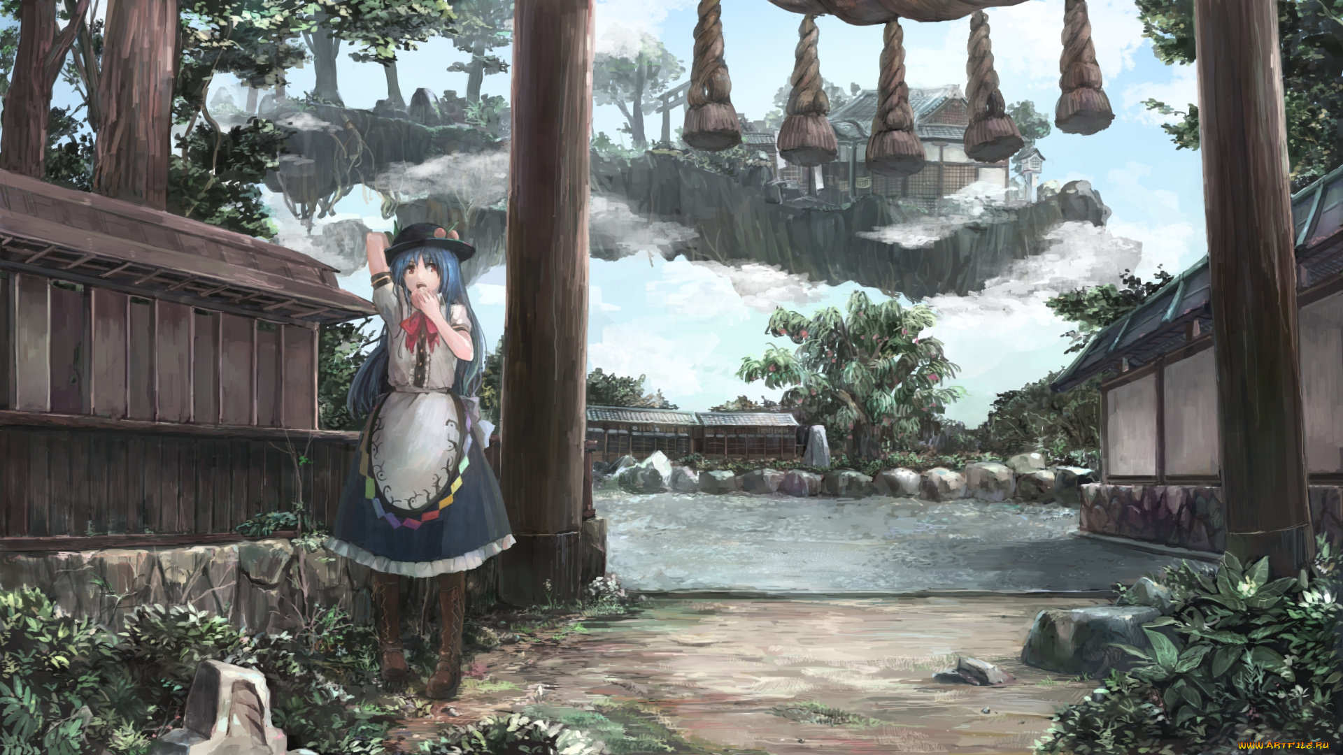 аниме, touhou, ichiba, youichi, hinanawi, tenshi