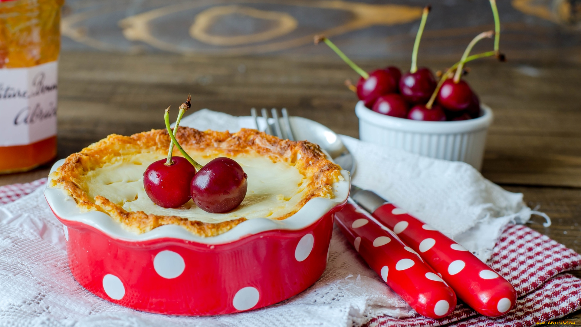 еда, пироги, выпечка, пирог, вишня