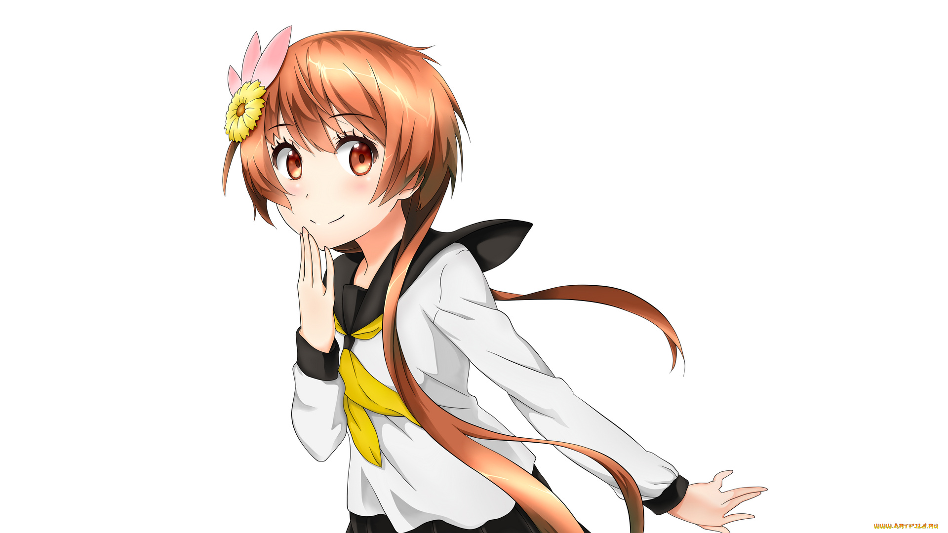 nisekoi, аниме, девушка, фон, взгляд