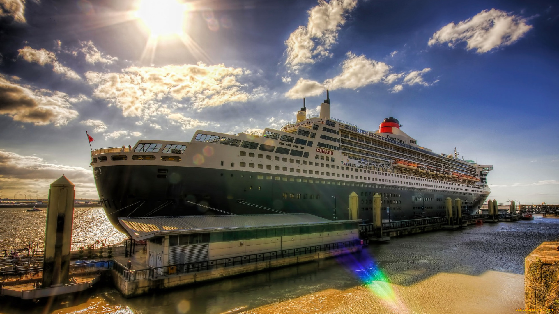 queen, mary, 2, корабли, лайнеры, лайнер, круиз